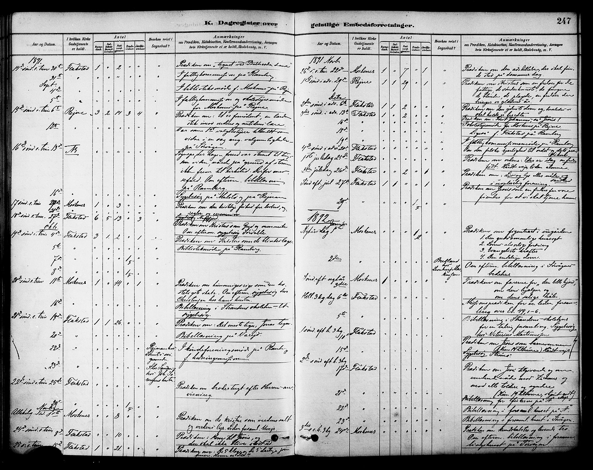 Ministerialprotokoller, klokkerbøker og fødselsregistre - Nordland, SAT/A-1459/885/L1204: Parish register (official) no. 885A05, 1878-1892, p. 247