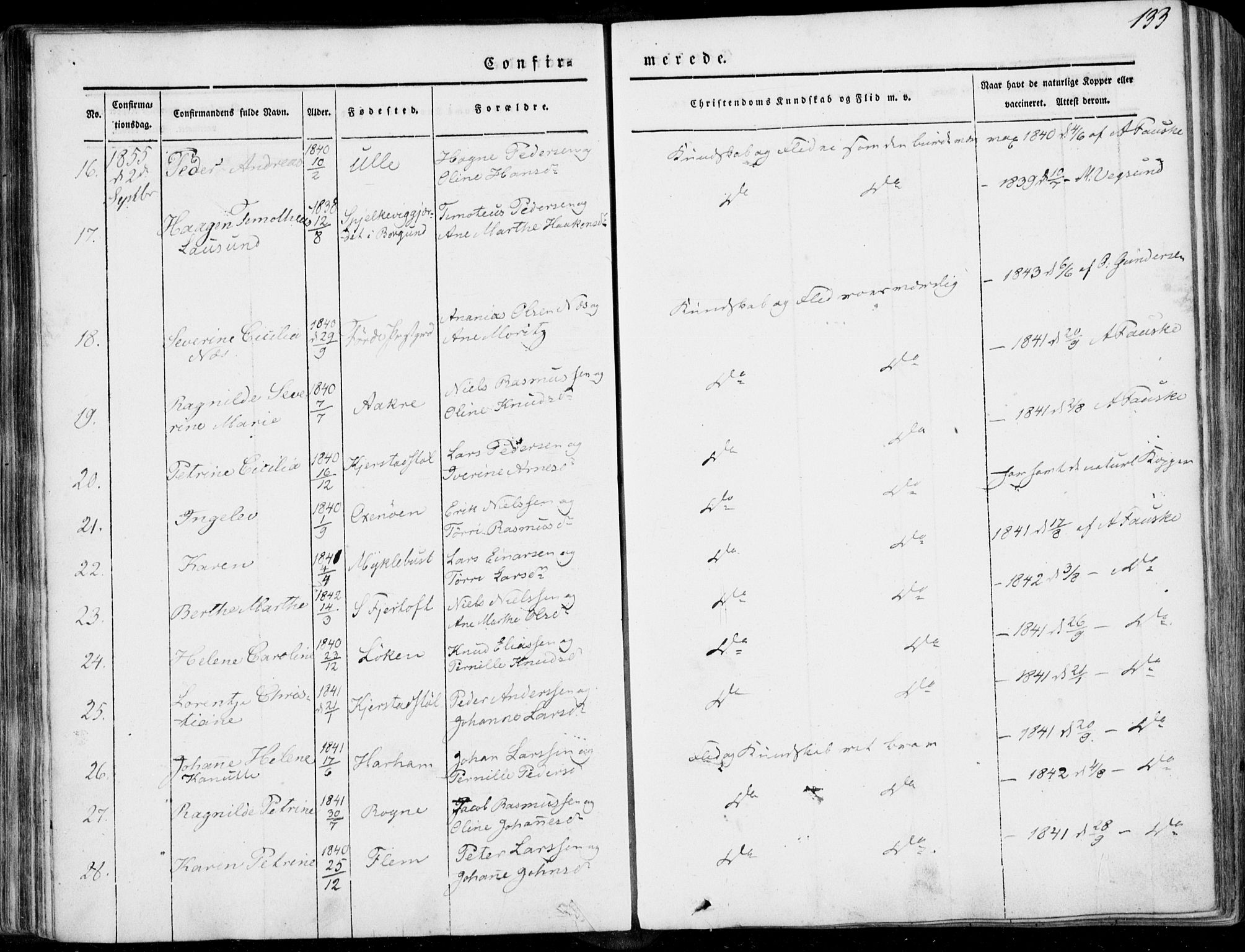 Ministerialprotokoller, klokkerbøker og fødselsregistre - Møre og Romsdal, AV/SAT-A-1454/536/L0497: Parish register (official) no. 536A06, 1845-1865, p. 133