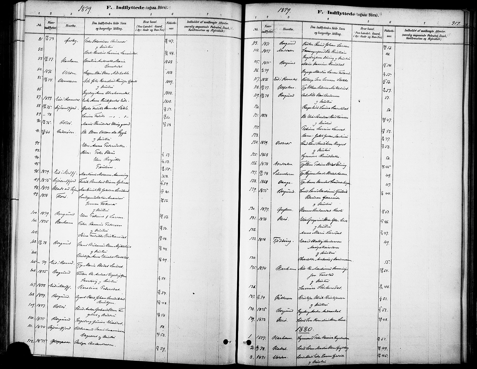 Ministerialprotokoller, klokkerbøker og fødselsregistre - Møre og Romsdal, SAT/A-1454/529/L0454: Parish register (official) no. 529A04, 1878-1885, p. 317