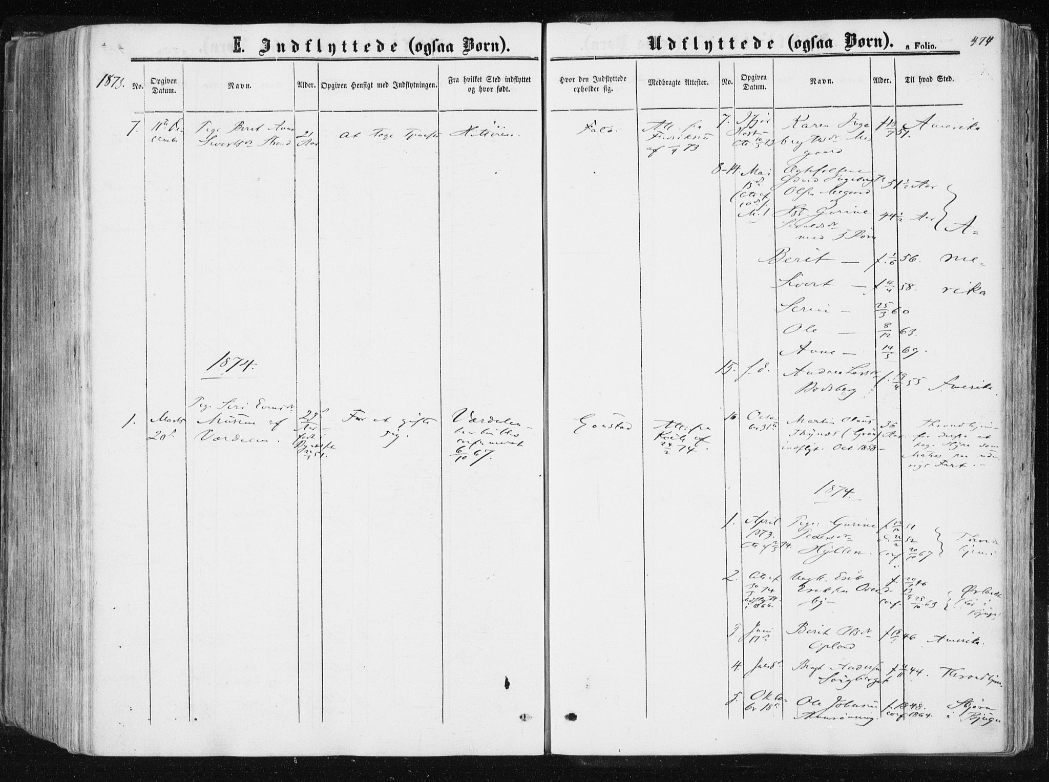 Ministerialprotokoller, klokkerbøker og fødselsregistre - Sør-Trøndelag, SAT/A-1456/612/L0377: Parish register (official) no. 612A09, 1859-1877, p. 474
