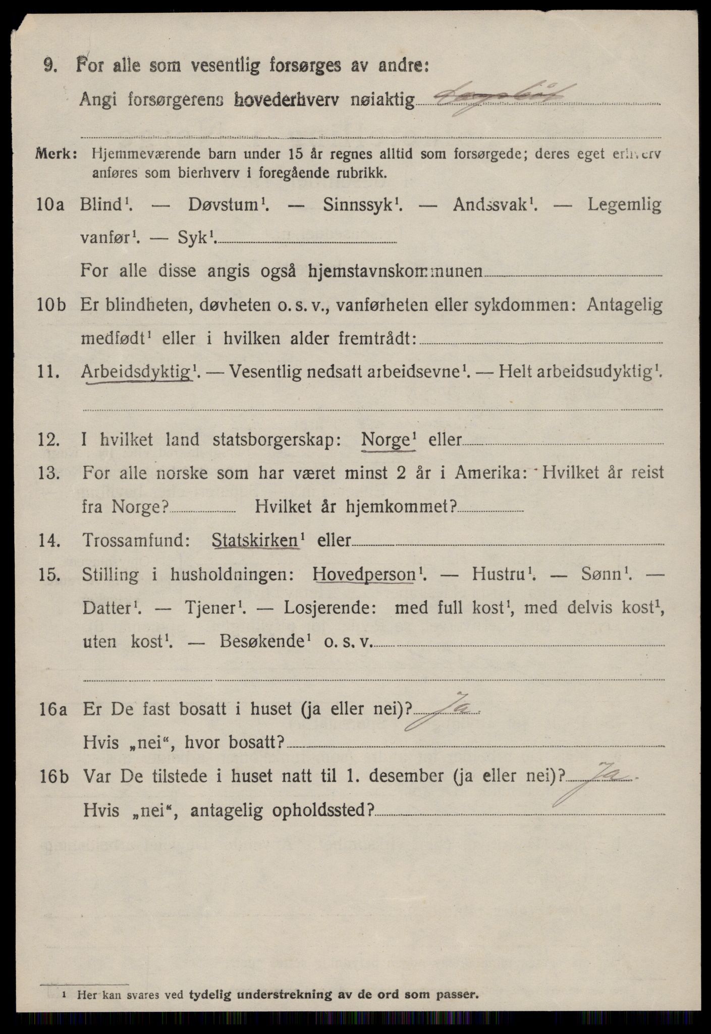 SAT, 1920 census for Hareid, 1920, p. 2760