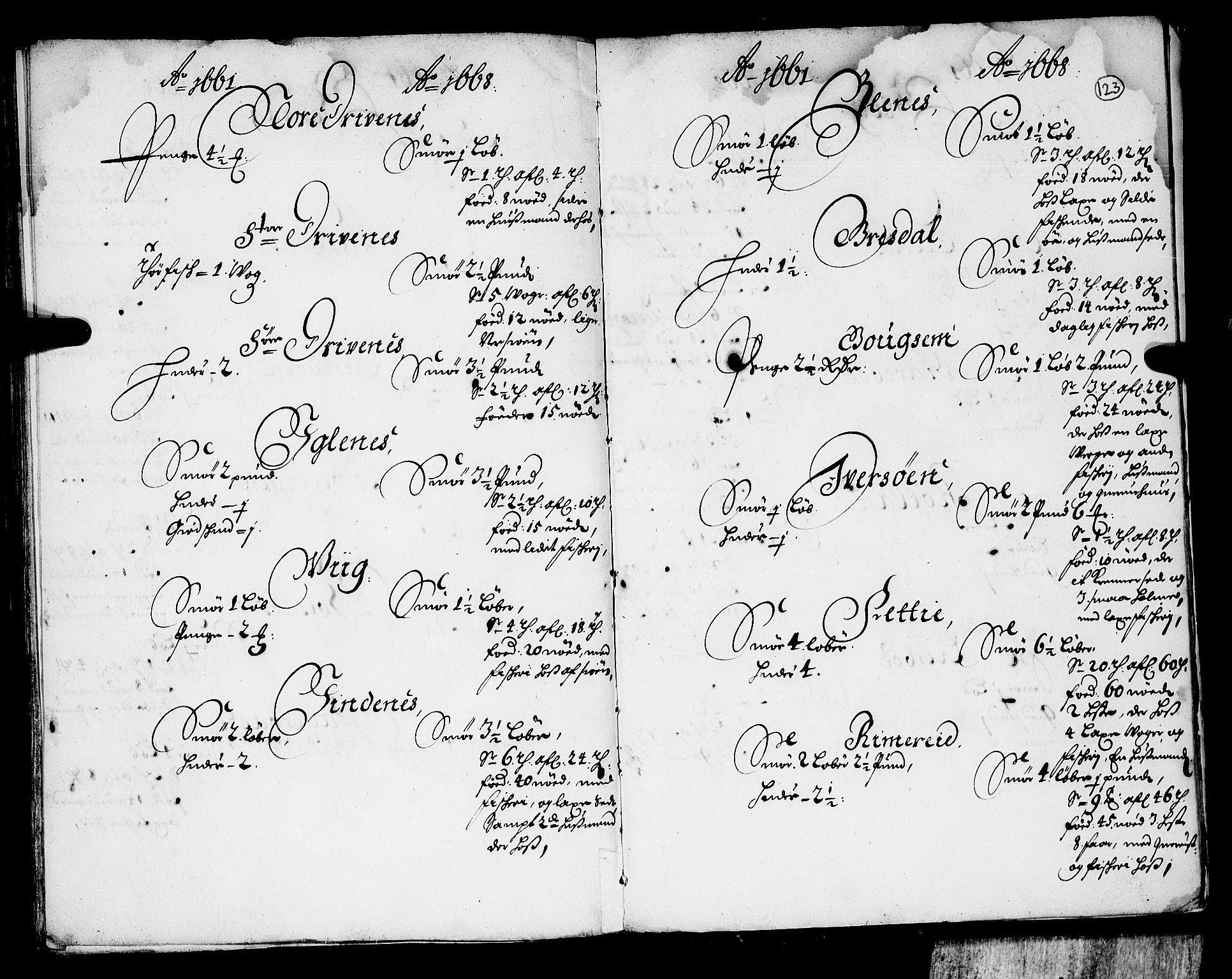 Rentekammeret inntil 1814, Realistisk ordnet avdeling, RA/EA-4070/N/Nb/Nba/L0036: Sunnhordland fogderi, 1661-1667, p. 122b-123a