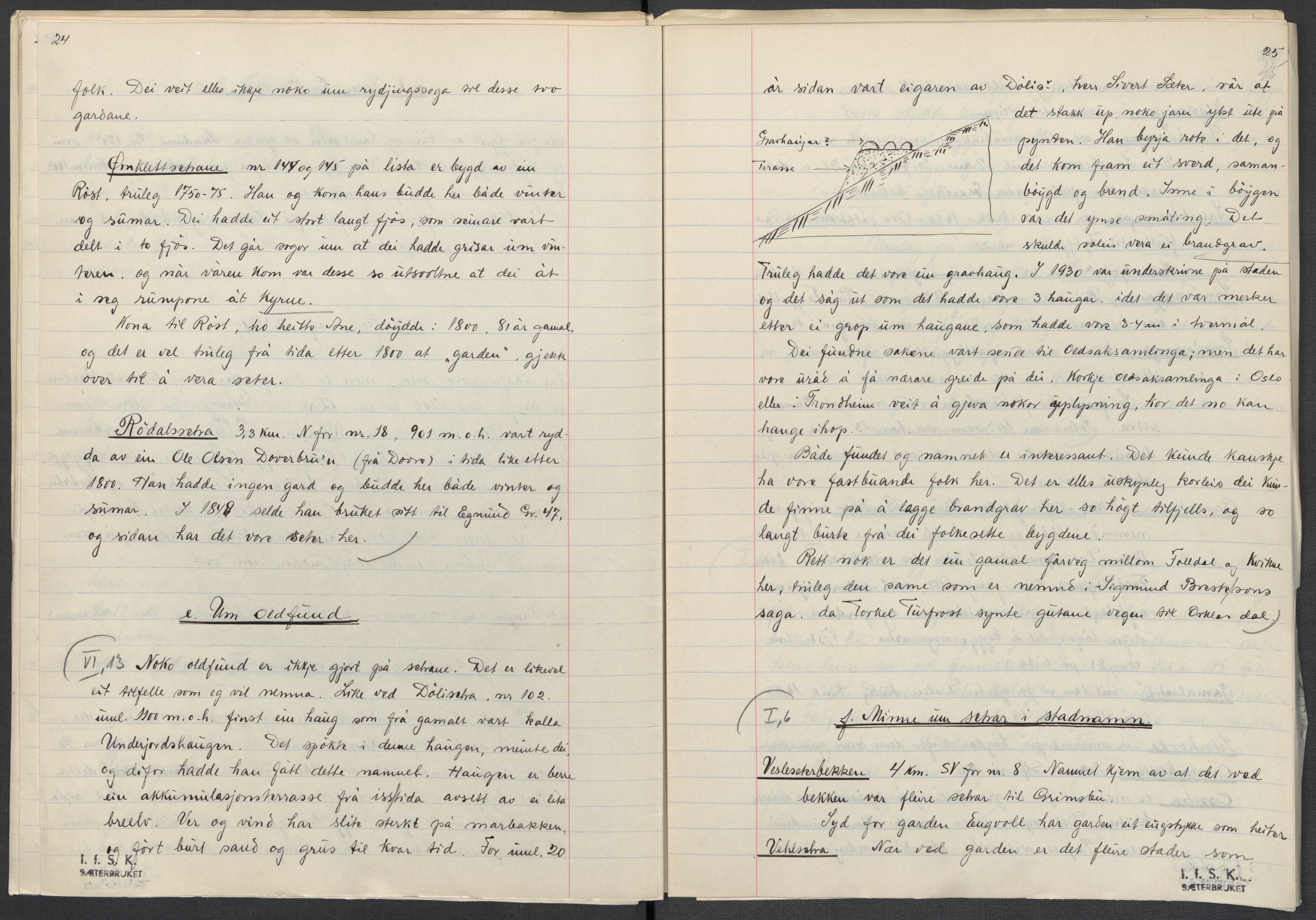 Instituttet for sammenlignende kulturforskning, AV/RA-PA-0424/F/Fc/L0003/0003: Eske B3: / Hedmark (perm VI), 1933-1939, p. 45