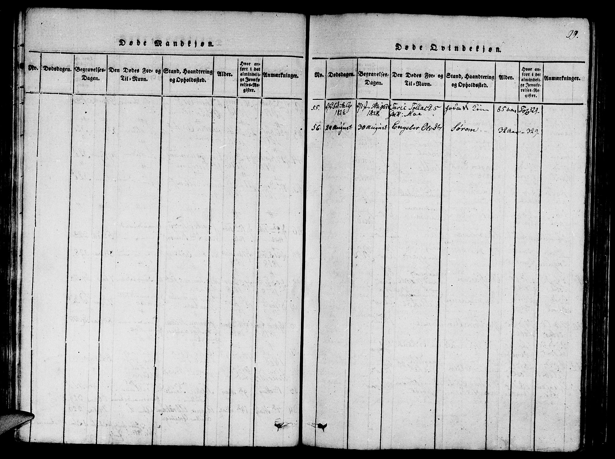 Etne sokneprestembete, SAB/A-75001/H/Haa: Parish register (official) no. A 6, 1815-1831, p. 99