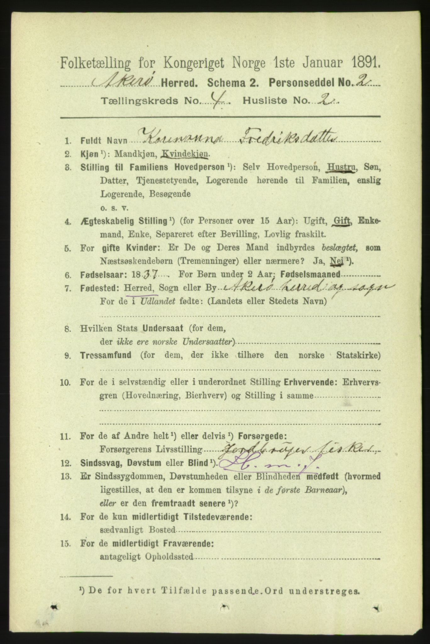 RA, 1891 census for 1545 Aukra, 1891, p. 1644