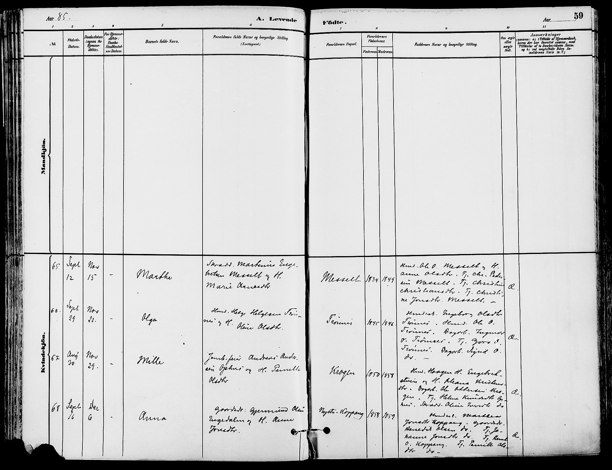 Stor-Elvdal prestekontor, AV/SAH-PREST-052/H/Ha/Haa/L0002: Parish register (official) no. 2, 1882-1907, p. 59