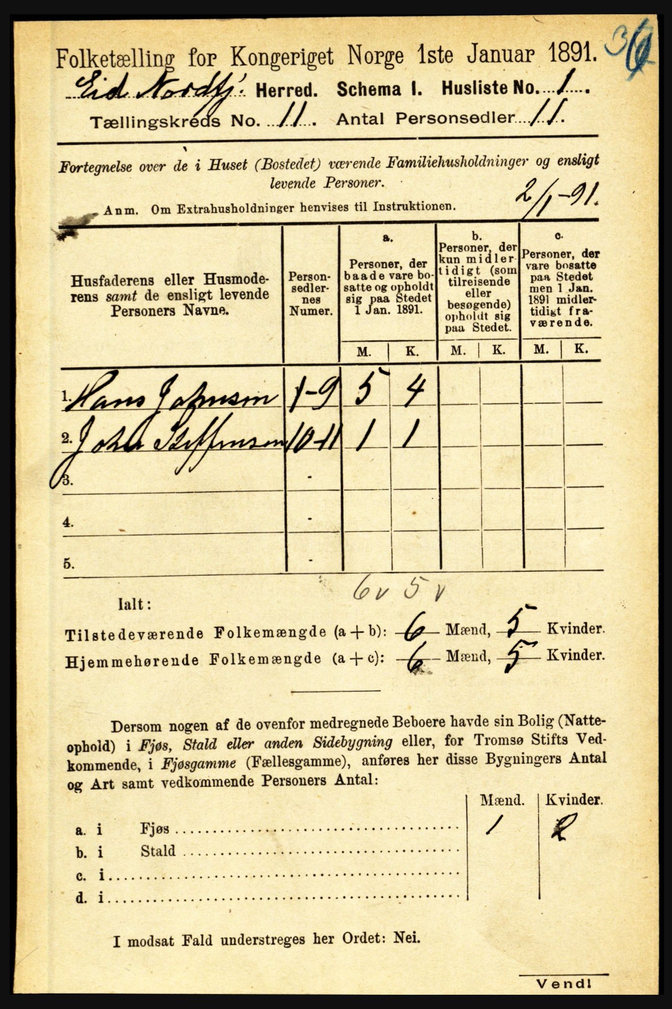 RA, 1891 census for 1443 Eid, 1891, p. 3566