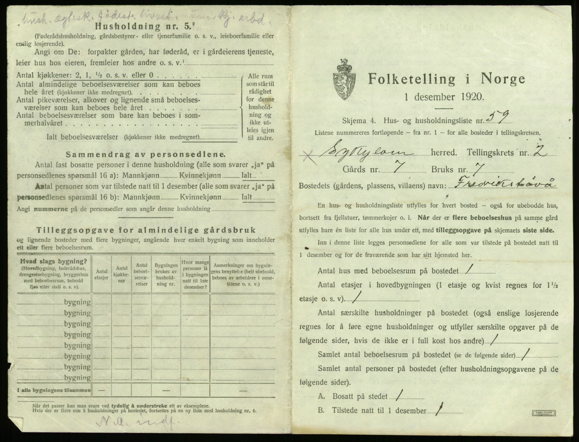 SAT, 1920 census for Sykkylven, 1920, p. 241