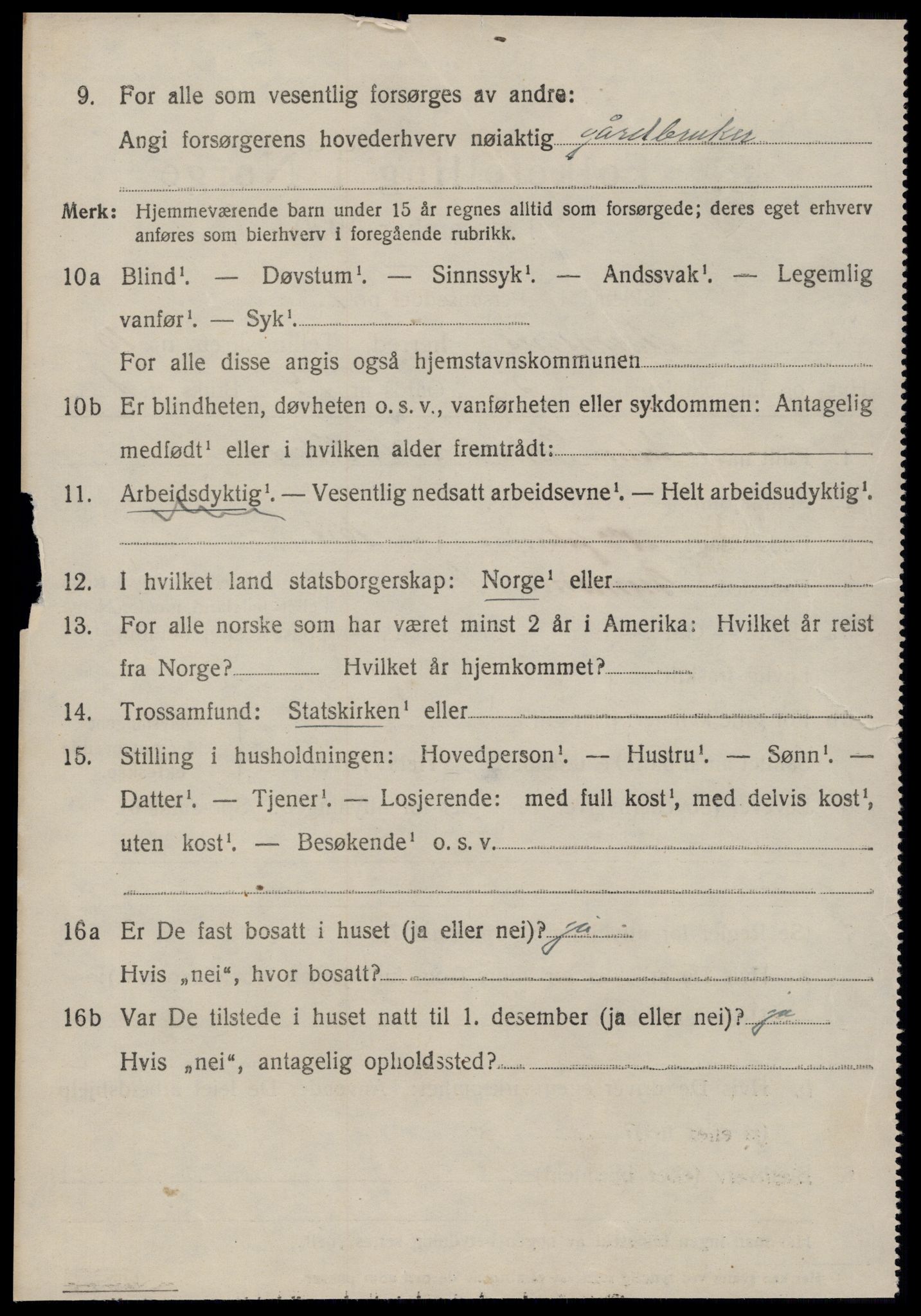 SAT, 1920 census for Bremsnes, 1920, p. 9300