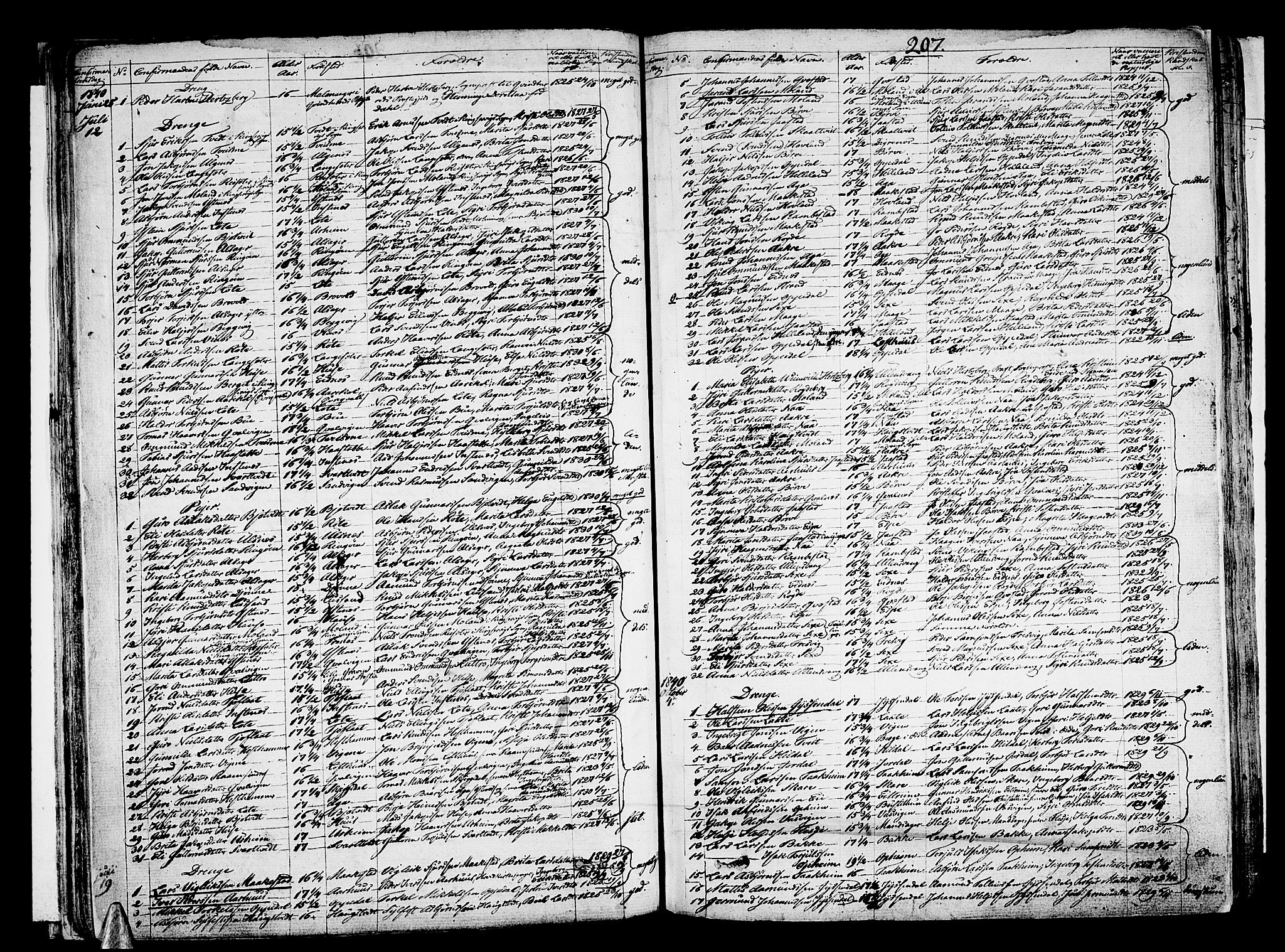 Ullensvang sokneprestembete, SAB/A-78701/H/Haa: Parish register (official) no. A 10, 1825-1853, p. 207