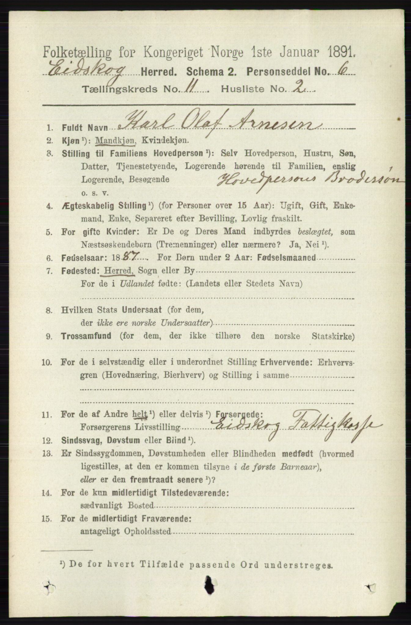 RA, 1891 census for 0420 Eidskog, 1891, p. 6774