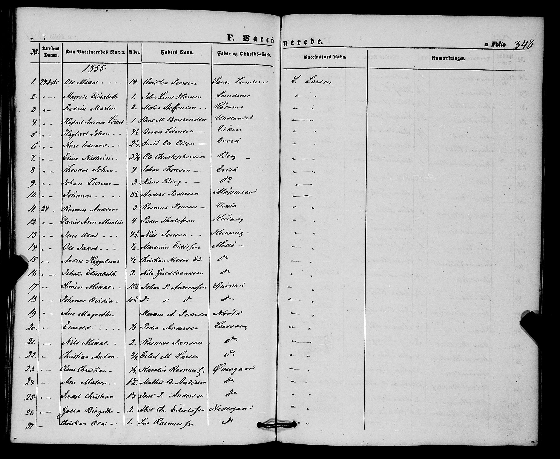 Trondenes sokneprestkontor, SATØ/S-1319/H/Ha/L0011kirke: Parish register (official) no. 11, 1853-1862, p. 348