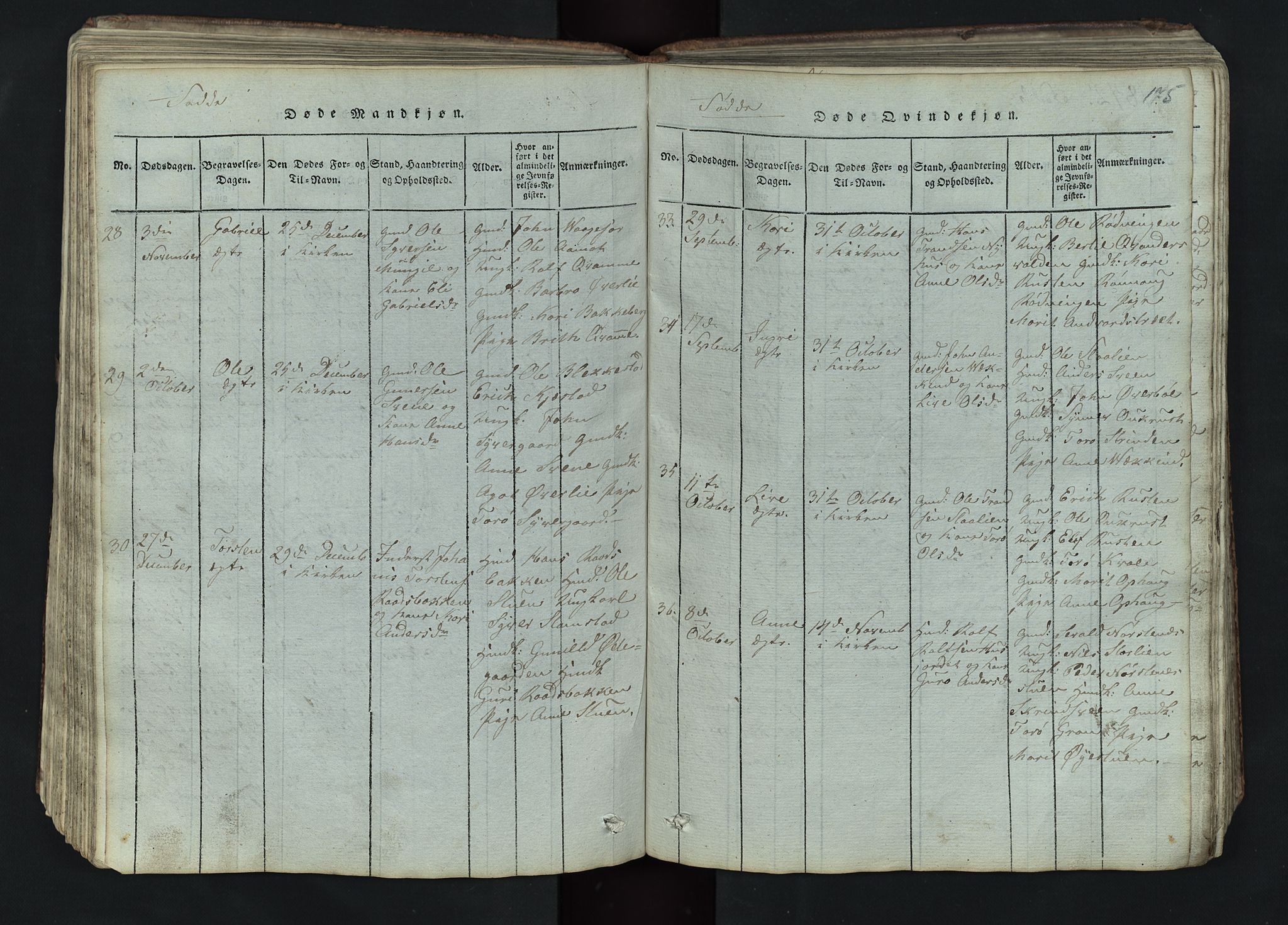 Lom prestekontor, SAH/PREST-070/L/L0002: Parish register (copy) no. 2, 1815-1844, p. 175