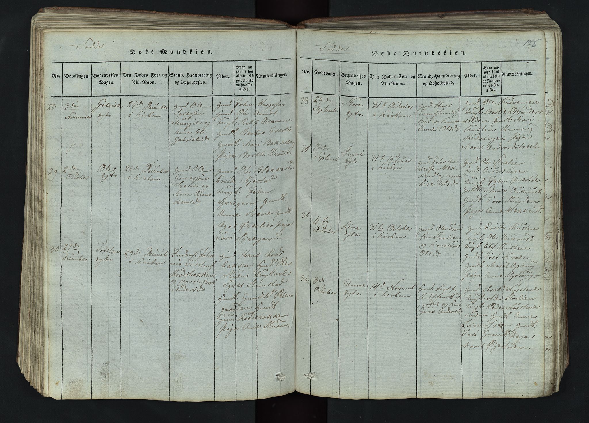 Lom prestekontor, AV/SAH-PREST-070/L/L0002: Parish register (copy) no. 2, 1815-1844, p. 175