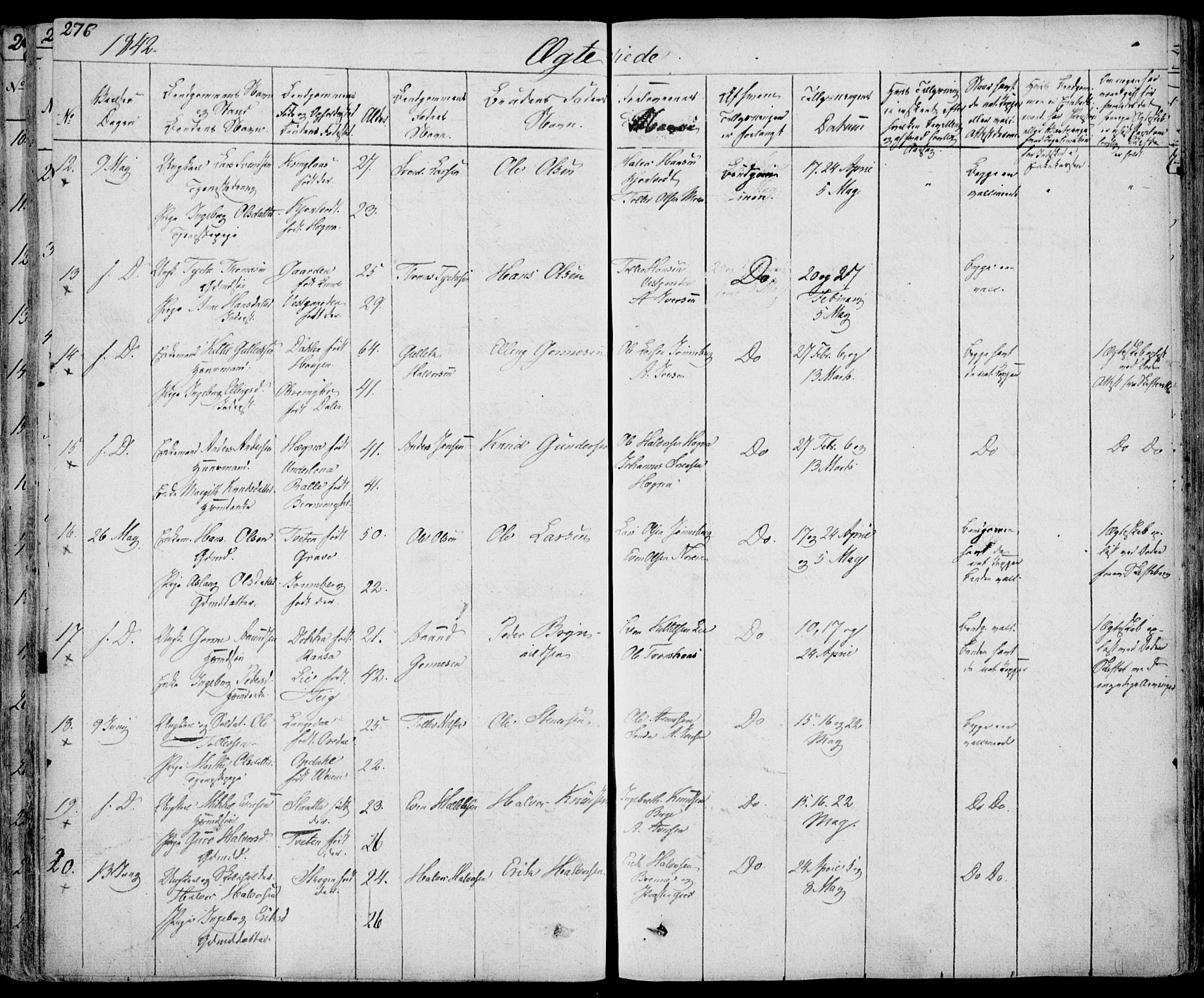 Bø kirkebøker, AV/SAKO-A-257/F/Fa/L0007: Parish register (official) no. 7, 1831-1848, p. 276