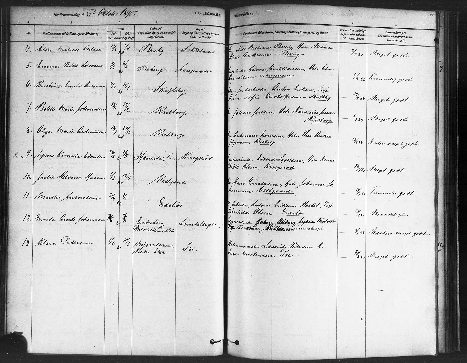 Varteig prestekontor Kirkebøker, SAO/A-10447a/F/Fa/L0002: Parish register (official) no. 2, 1878-1899, p. 148
