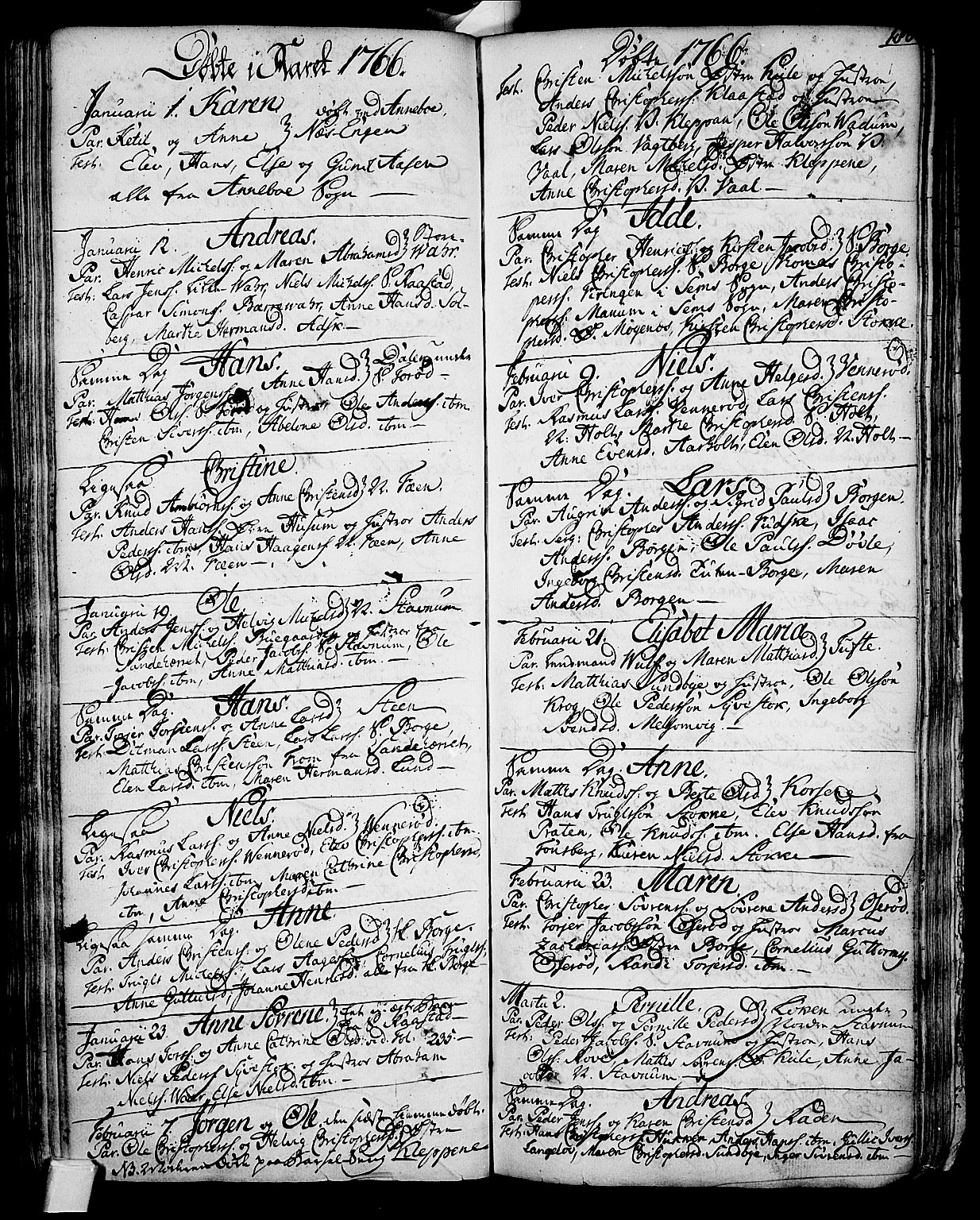 Stokke kirkebøker, AV/SAKO-A-320/F/Fa/L0002: Parish register (official) no. I 2, 1732-1770, p. 180