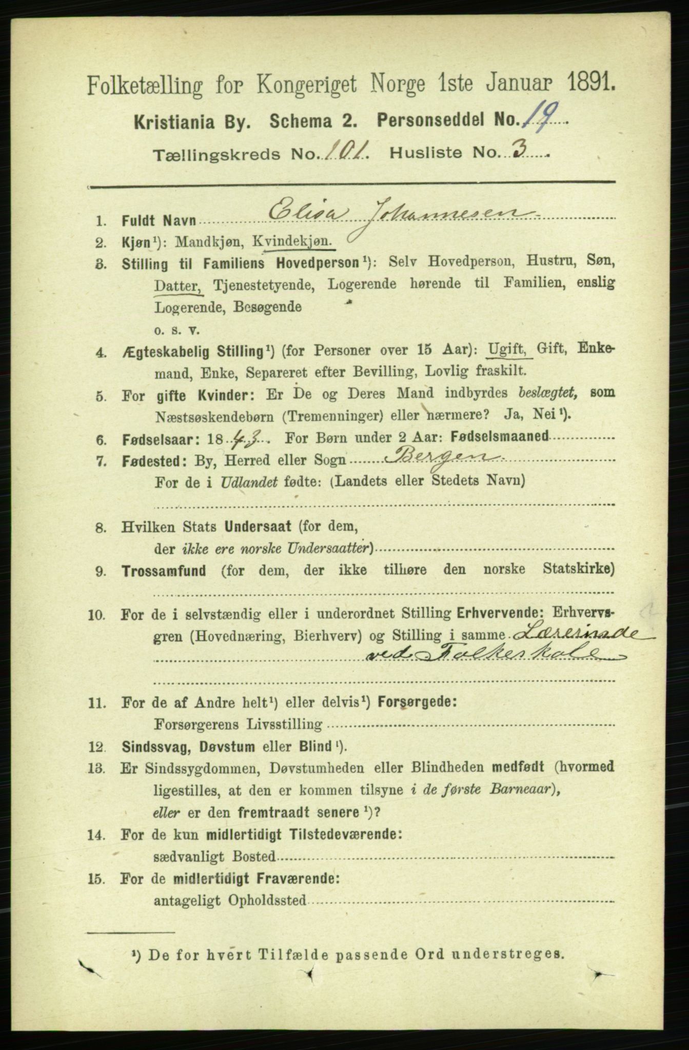RA, 1891 census for 0301 Kristiania, 1891, p. 50053
