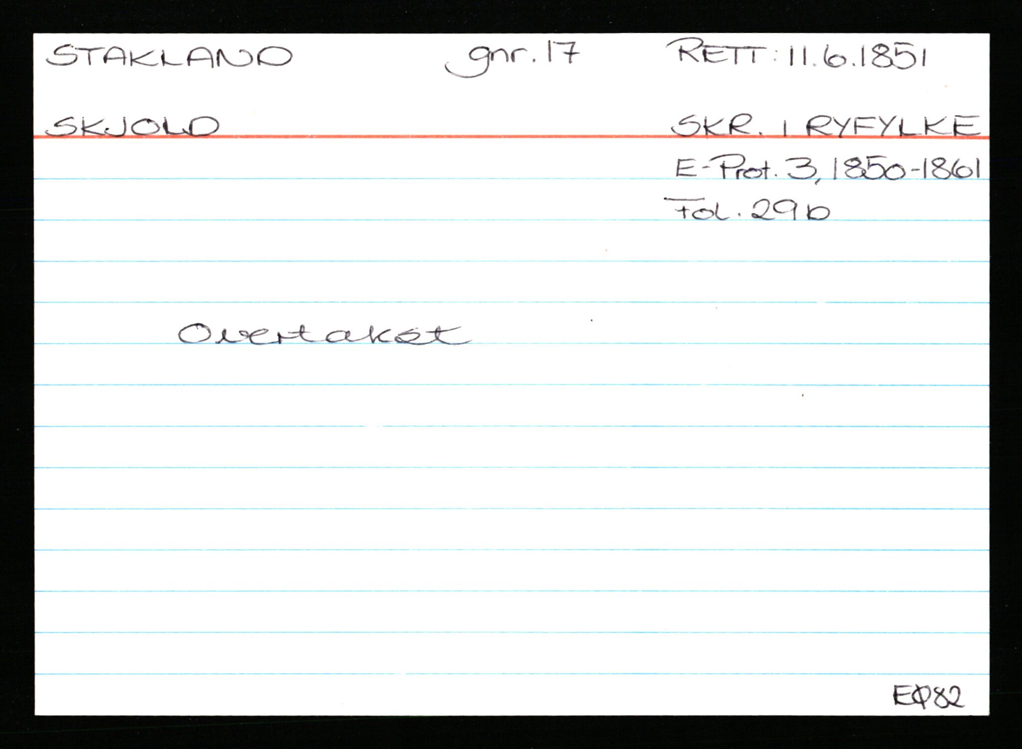Statsarkivet i Stavanger, AV/SAST-A-101971/03/Y/Ym/L0054: Åstedskort sortert etter gårdsnavn: Soleim - Stavneim, 1600-1950, p. 213