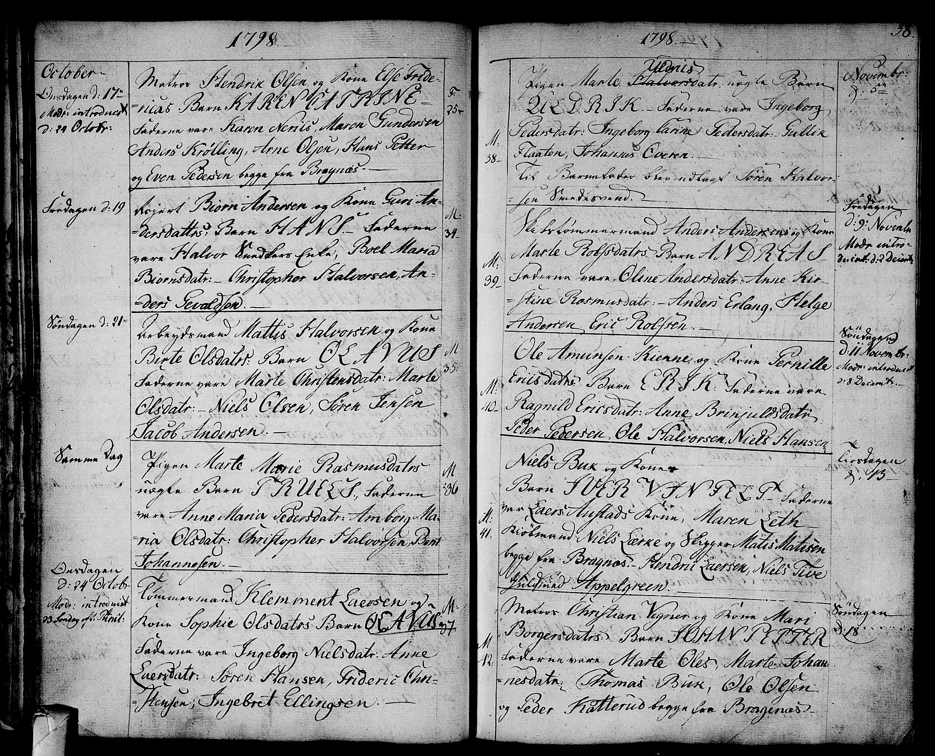 Strømsø kirkebøker, SAKO/A-246/F/Fa/L0010: Parish register (official) no. I 10, 1792-1822, p. 38