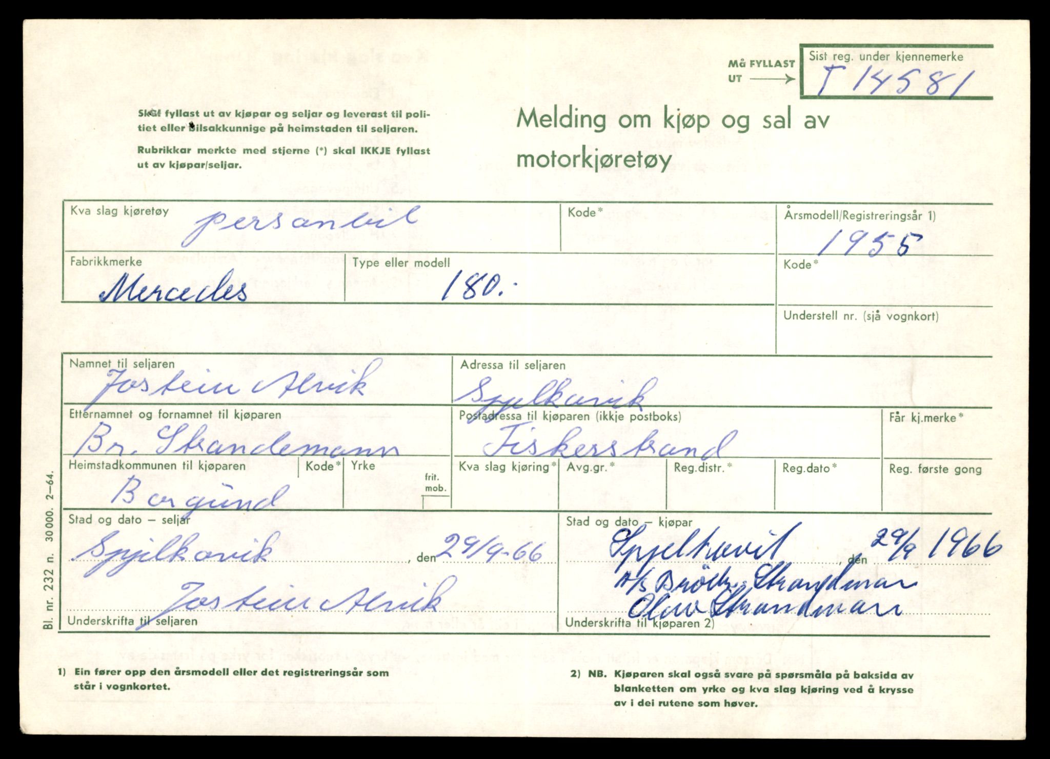 Møre og Romsdal vegkontor - Ålesund trafikkstasjon, AV/SAT-A-4099/F/Fe/L0047: Registreringskort for kjøretøy T 14580 - T 14720, 1927-1998, p. 37