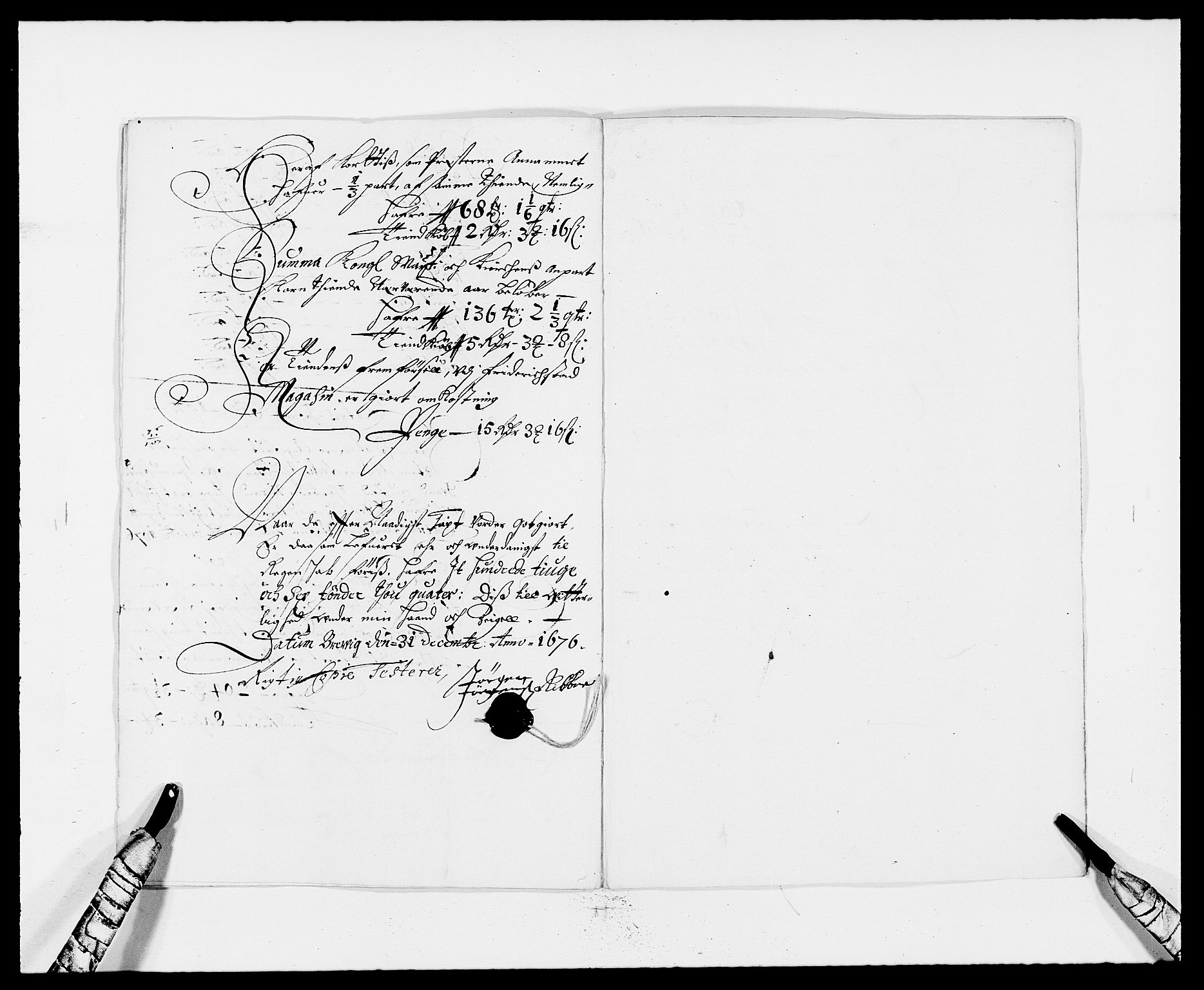 Rentekammeret inntil 1814, Reviderte regnskaper, Fogderegnskap, RA/EA-4092/R34/L2043: Fogderegnskap Bamble, 1676-1677, p. 149