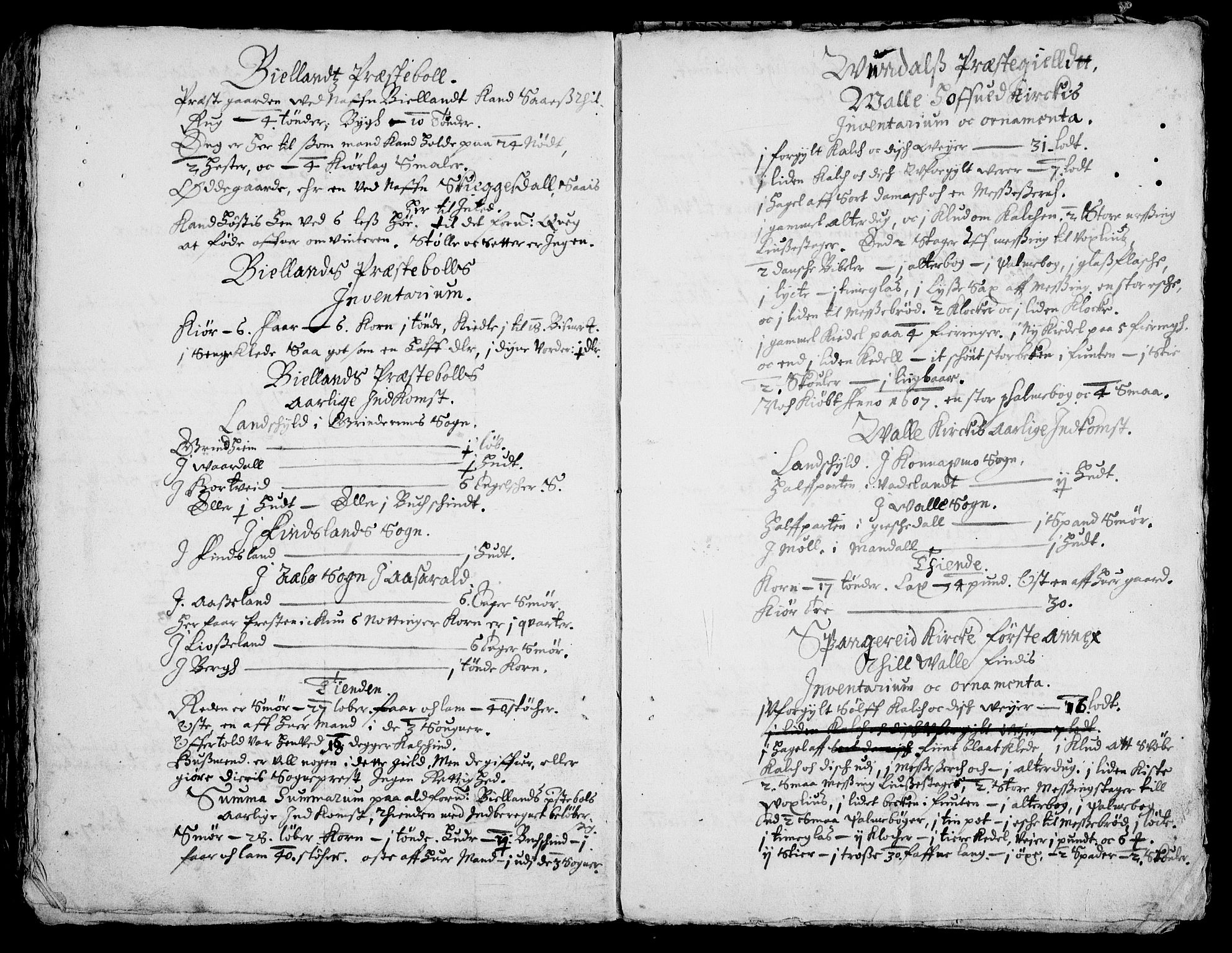 Rentekammeret inntil 1814, Realistisk ordnet avdeling, AV/RA-EA-4070/Fc/Fca/L0002/0003: [Ca II]  Kristiansand stift / Gjenpart av Stavanger stiftsbok (Grågås) med jordebok for prestebordene i Øvre Telemark (Skattlandet), 1624