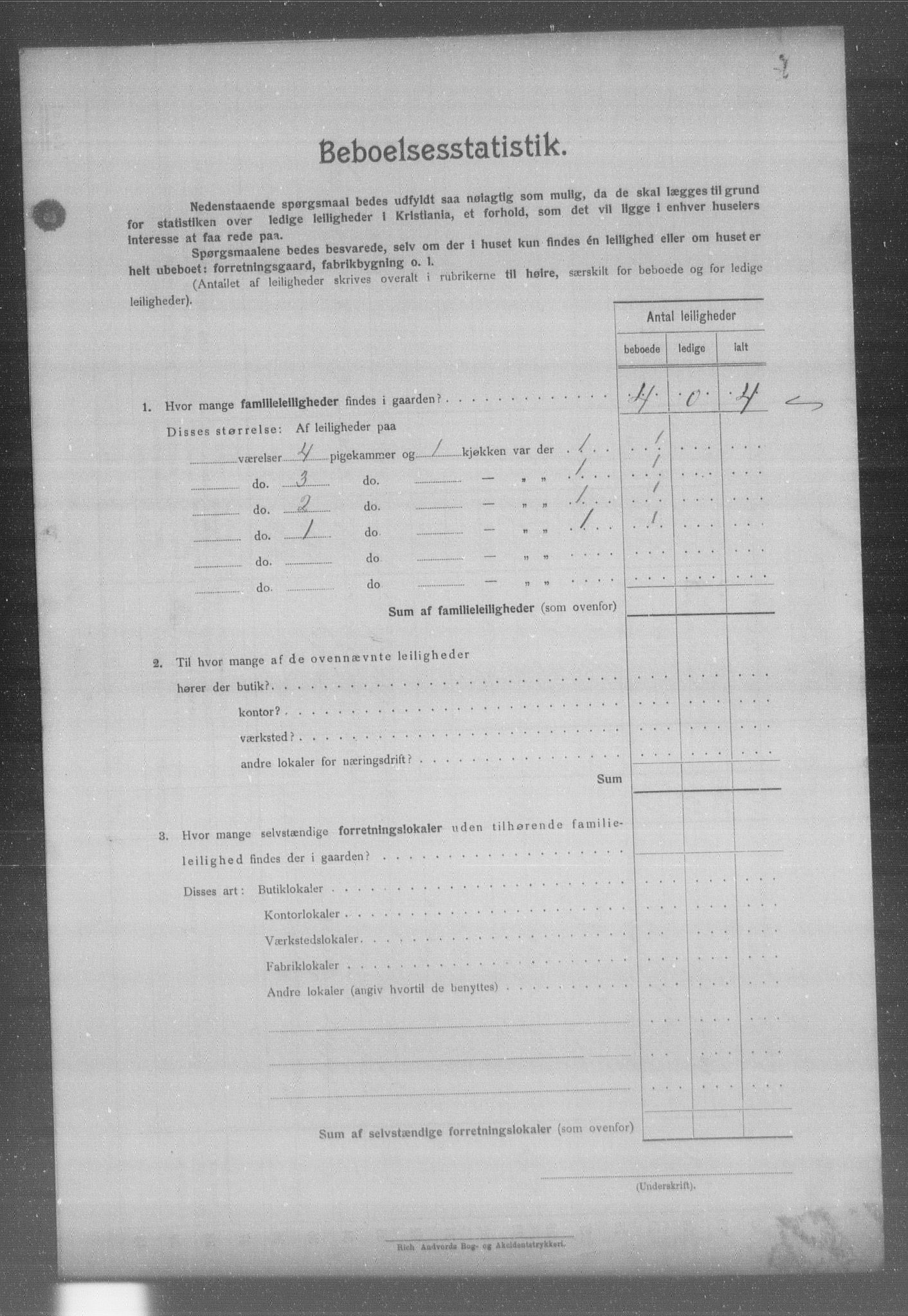 OBA, Municipal Census 1904 for Kristiania, 1904, p. 401