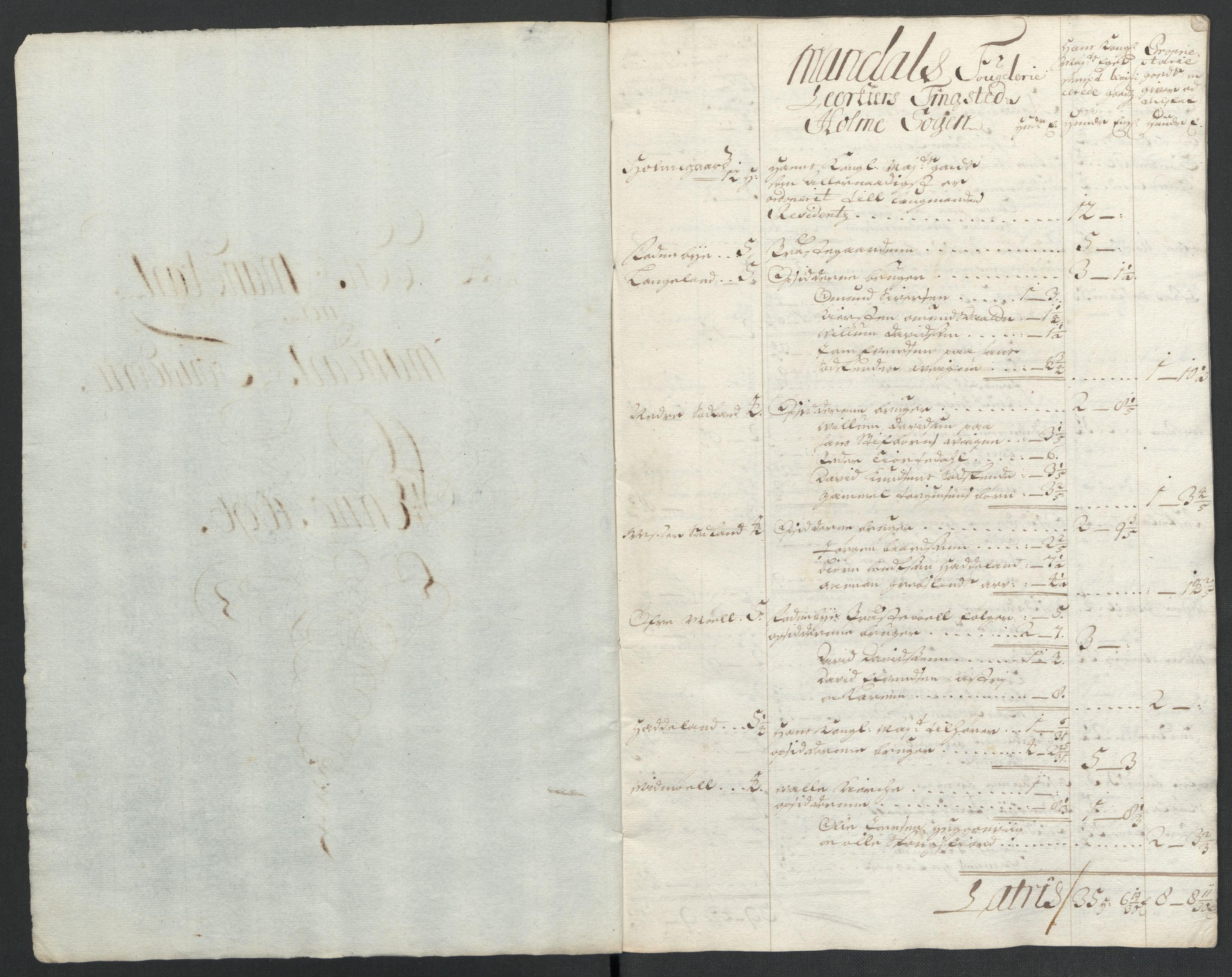 Rentekammeret inntil 1814, Reviderte regnskaper, Fogderegnskap, RA/EA-4092/R43/L2546: Fogderegnskap Lista og Mandal, 1696-1697, p. 148