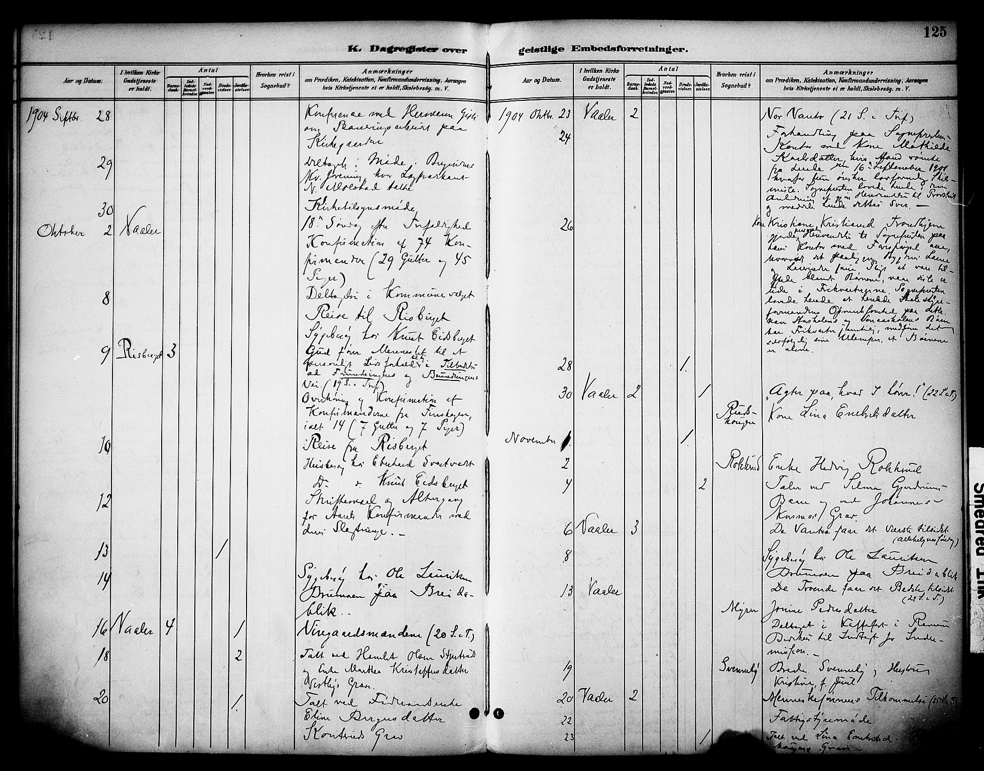 Våler prestekontor, Hedmark, AV/SAH-PREST-040/H/Ha/Haa/L0006: Parish register (official) no. 6, 1894-1908, p. 125