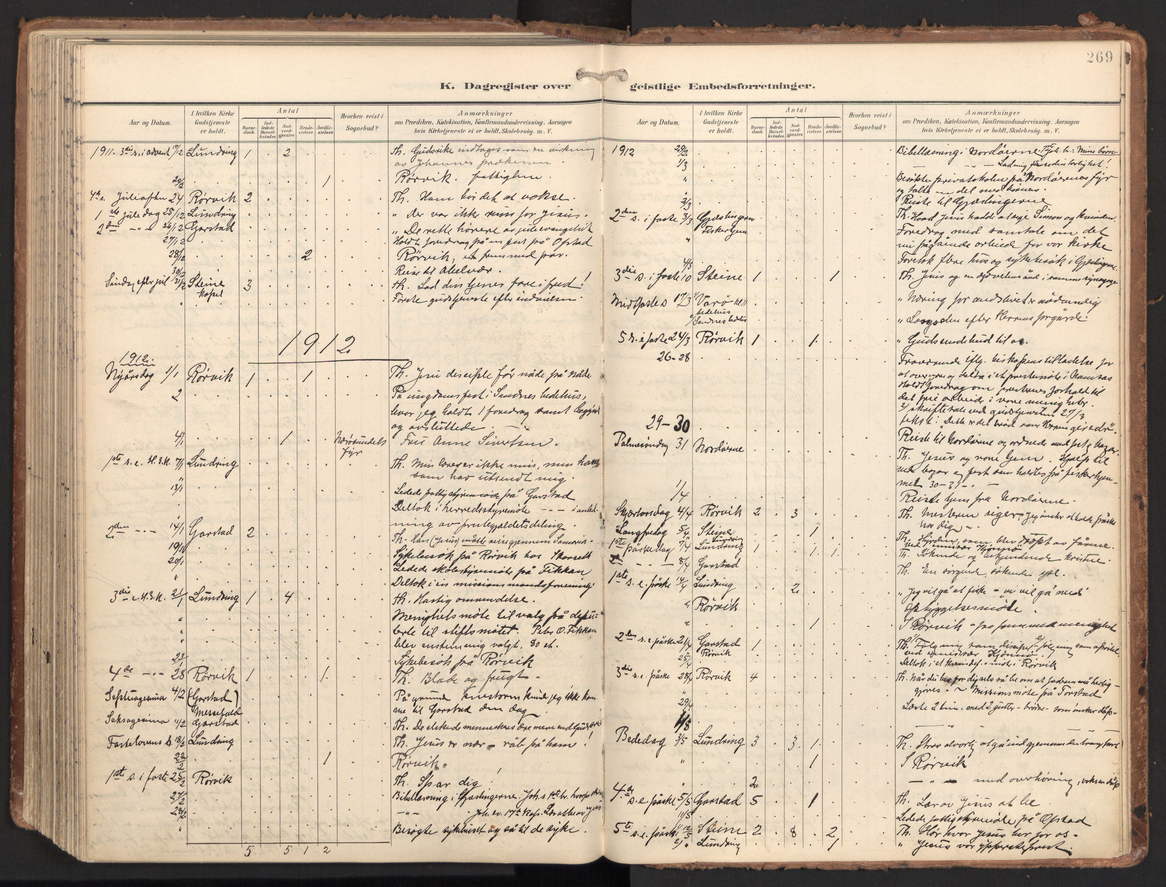 Ministerialprotokoller, klokkerbøker og fødselsregistre - Nord-Trøndelag, SAT/A-1458/784/L0677: Parish register (official) no. 784A12, 1900-1920, p. 269