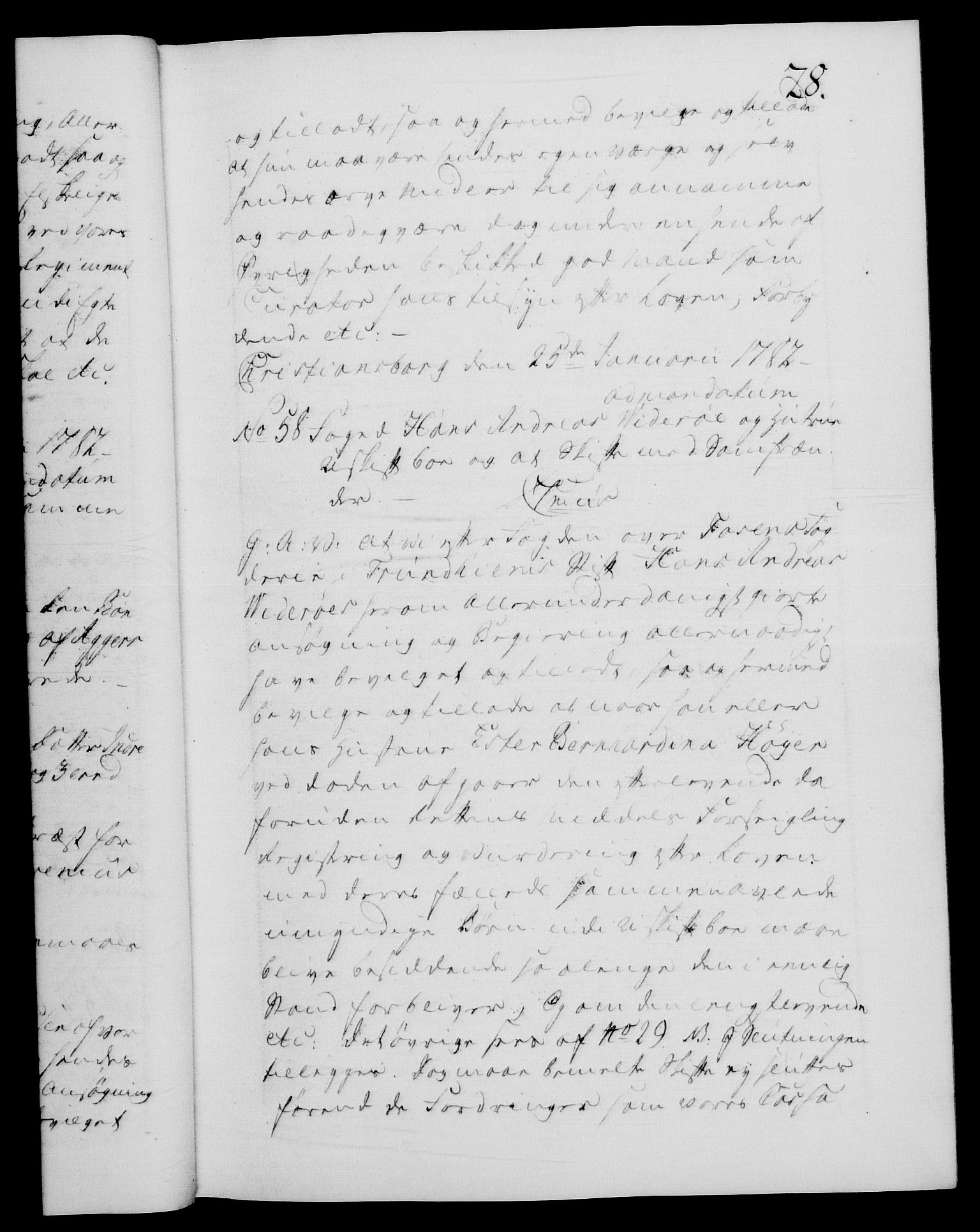 Danske Kanselli 1572-1799, RA/EA-3023/F/Fc/Fca/Fcaa/L0049: Norske registre, 1782-1783, p. 28a