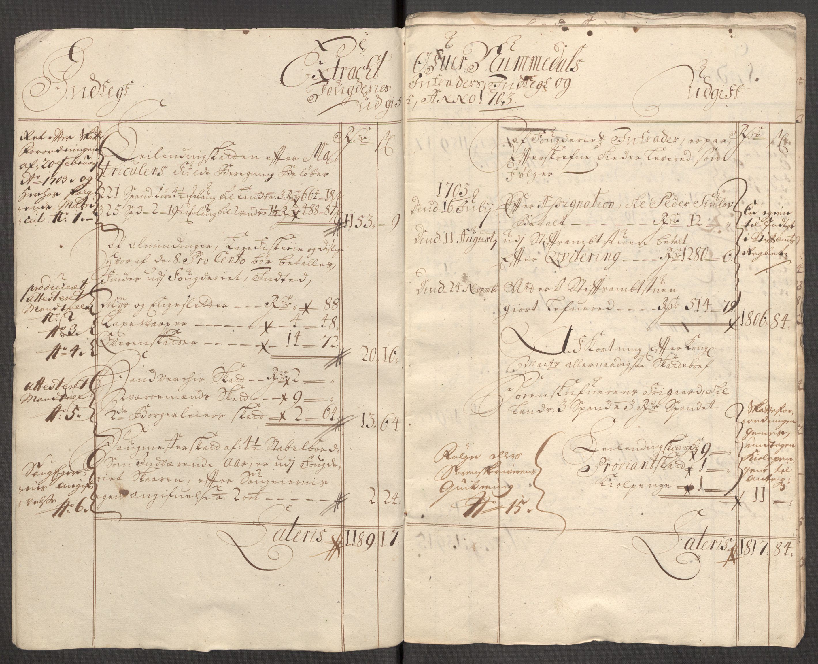 Rentekammeret inntil 1814, Reviderte regnskaper, Fogderegnskap, RA/EA-4092/R64/L4428: Fogderegnskap Namdal, 1703-1704, p. 4