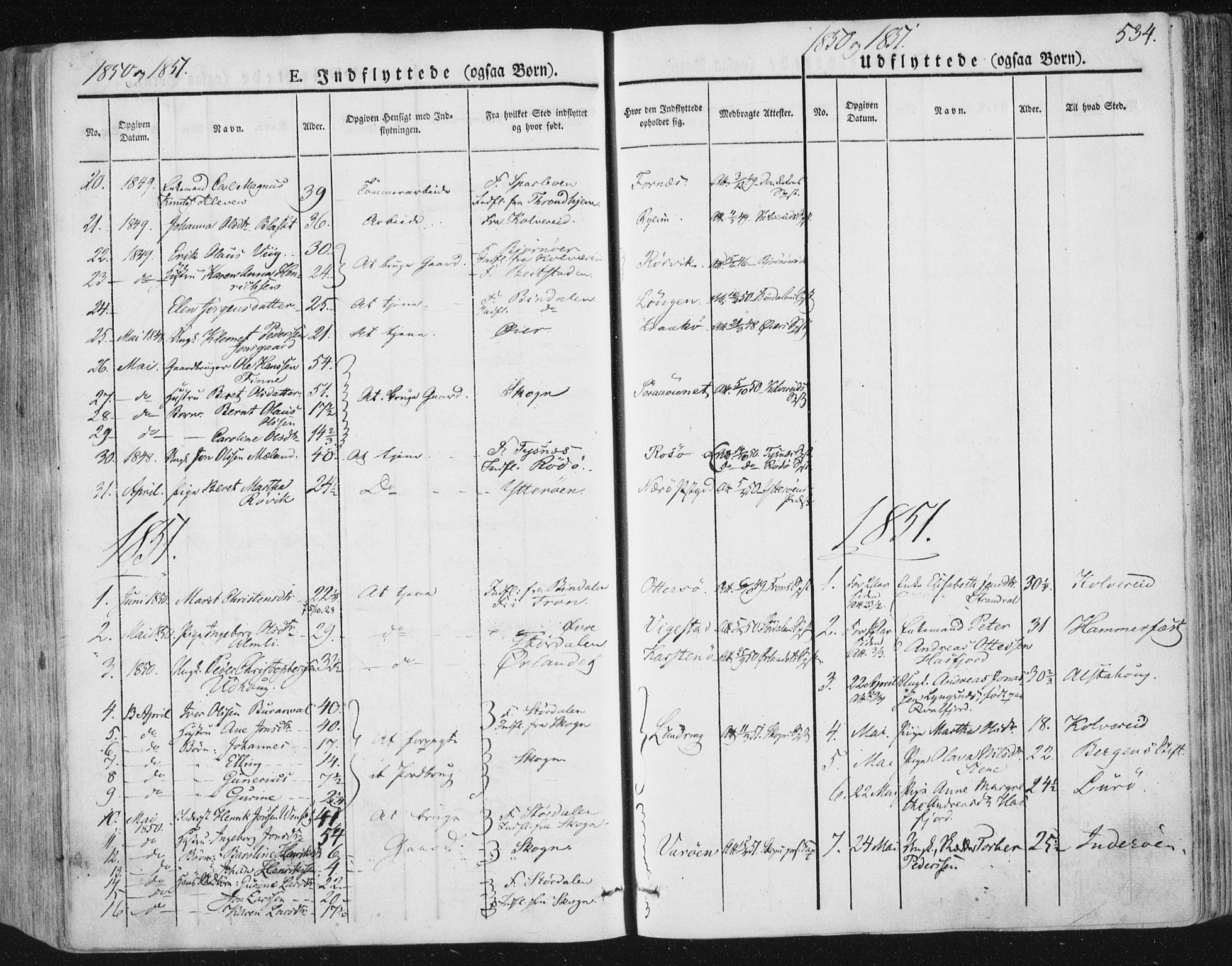 Ministerialprotokoller, klokkerbøker og fødselsregistre - Nord-Trøndelag, SAT/A-1458/784/L0669: Parish register (official) no. 784A04, 1829-1859, p. 534