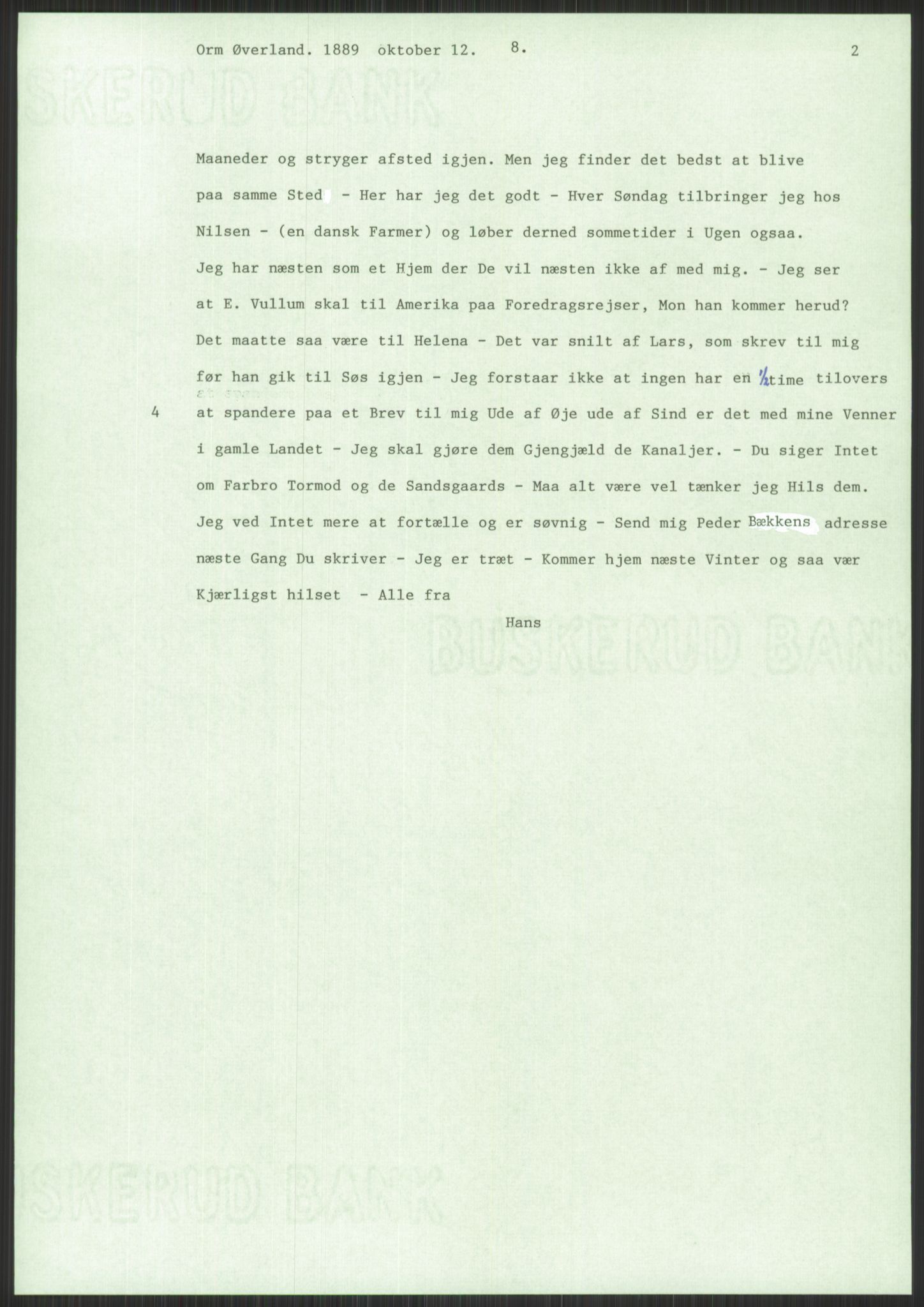 Samlinger til kildeutgivelse, Amerikabrevene, AV/RA-EA-4057/F/L0030: Innlån fra Rogaland: Vatnaland - Øverland, 1838-1914, p. 769