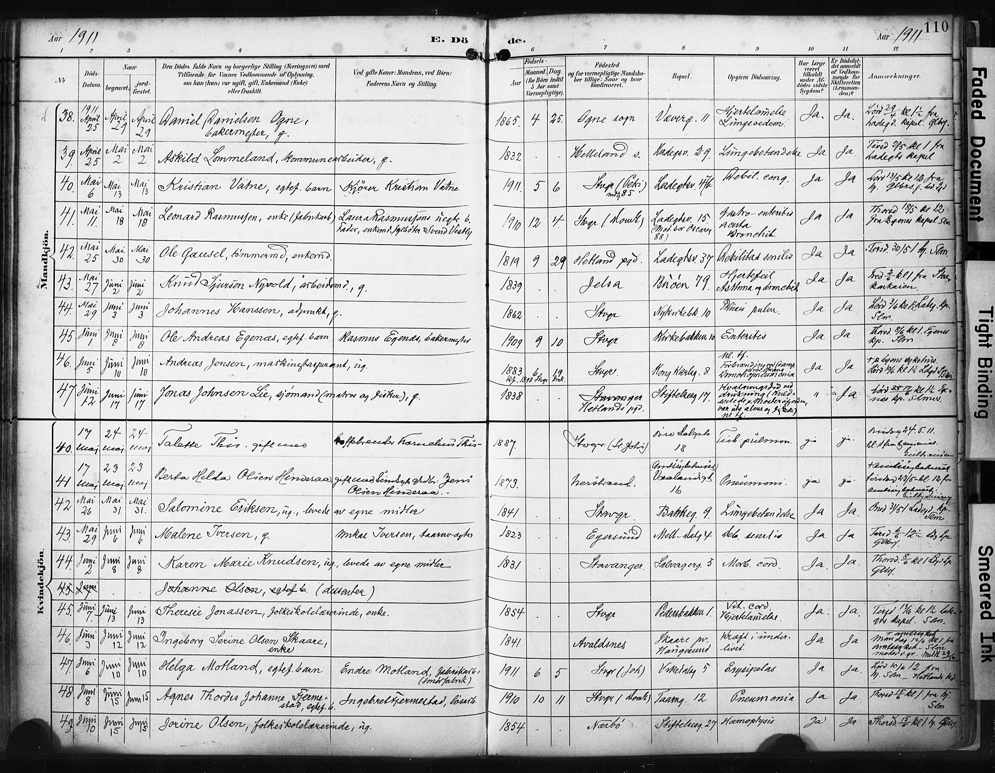 St. Petri sokneprestkontor, SAST/A-101813/001/30/30BA/L0022: Parish register (official) no. A 22, 1895-1919, p. 110