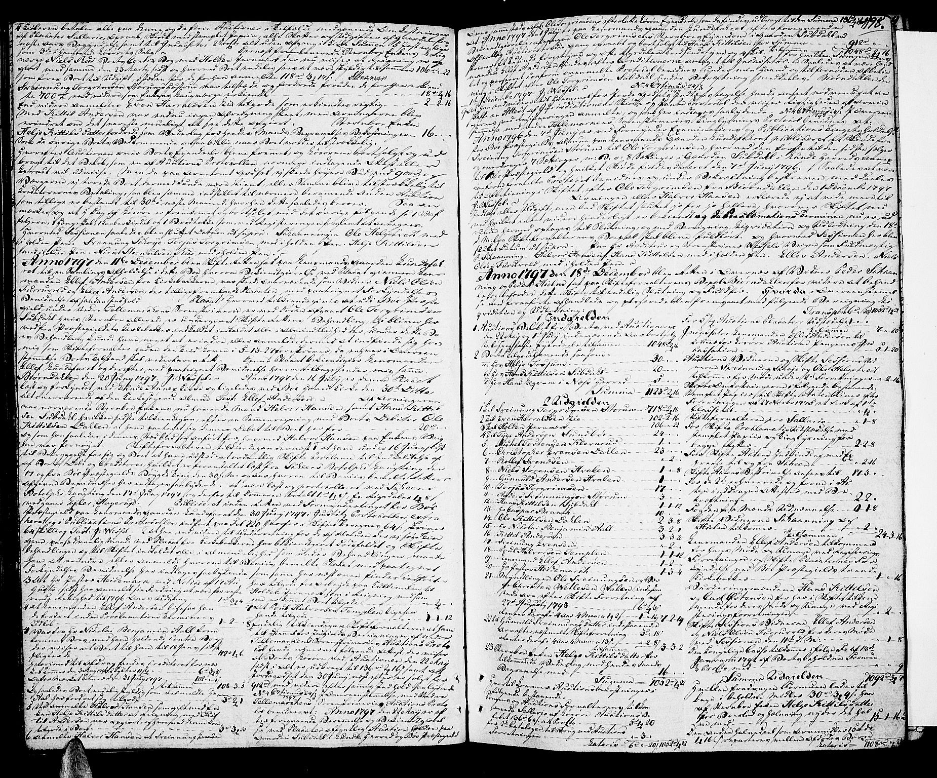 Nedre Telemark sorenskriveri, AV/SAKO-A-135/H/Hb/Hba/L0017a: Skifteprotokoll, 1792-1800, p. 497b-498a