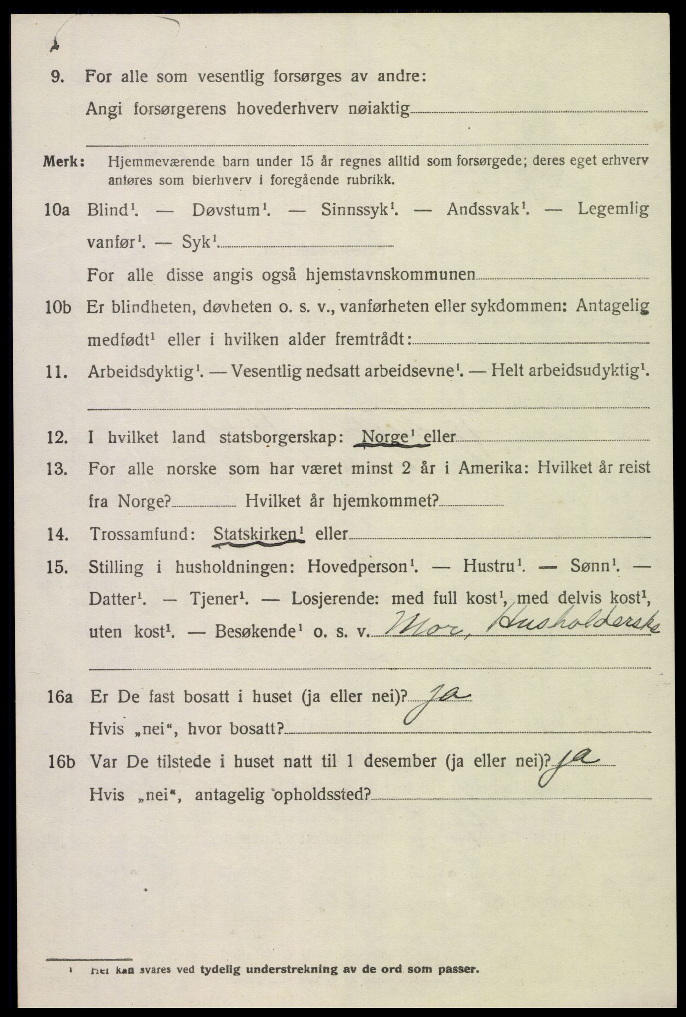 SAK, 1920 census for Sør-Audnedal, 1920, p. 1586