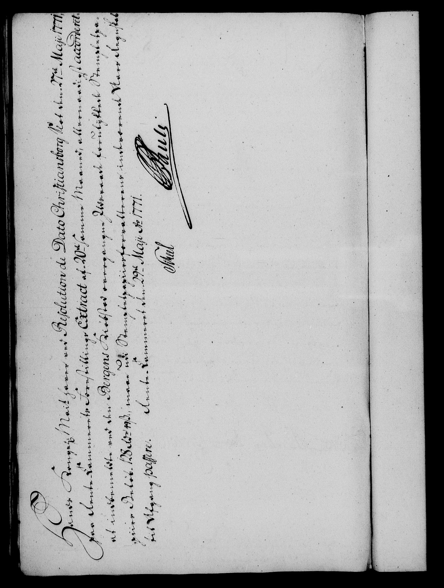 Rentekammeret, Kammerkanselliet, RA/EA-3111/G/Gf/Gfa/L0053: Norsk relasjons- og resolusjonsprotokoll (merket RK 52.53), 1771, p. 158