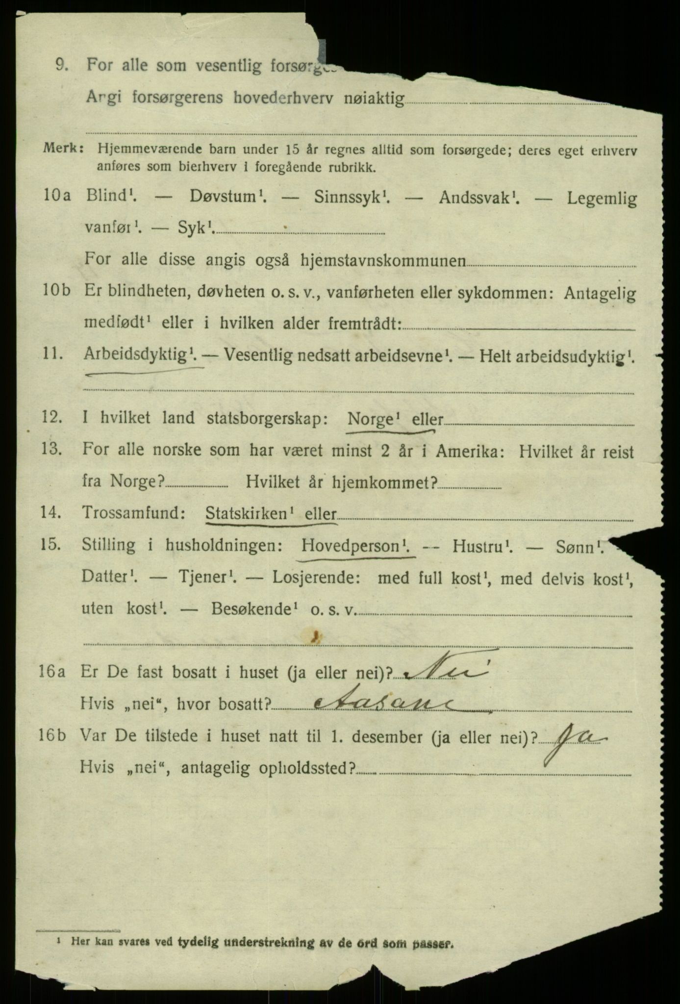 SAB, 1920 census for Lindås, 1920, p. 7540
