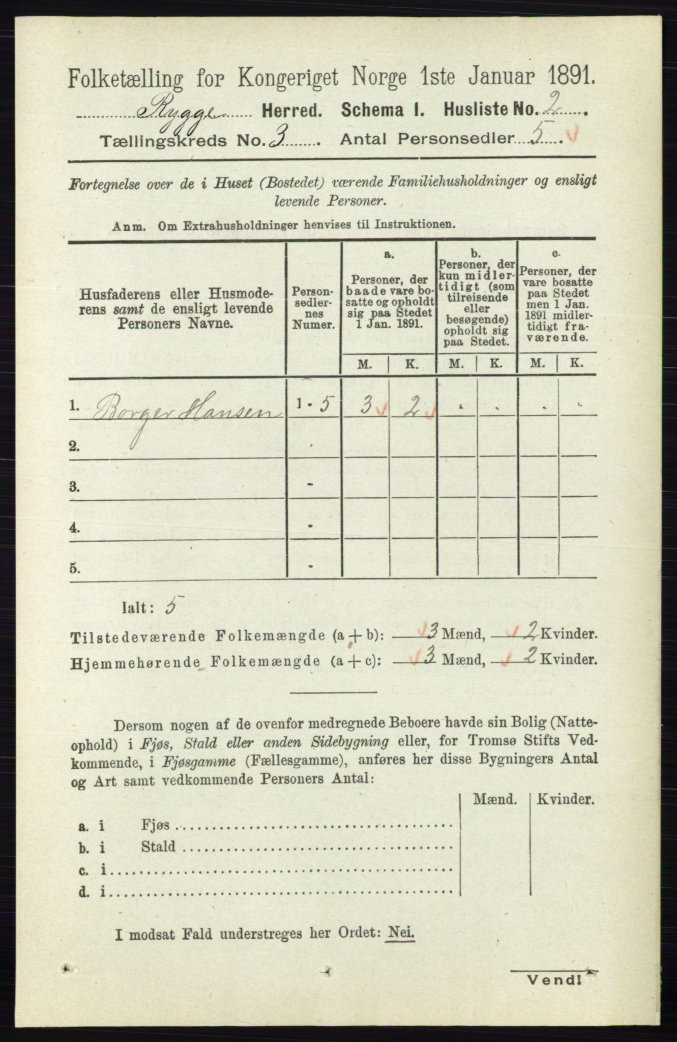 RA, 1891 census for 0136 Rygge, 1891, p. 1584