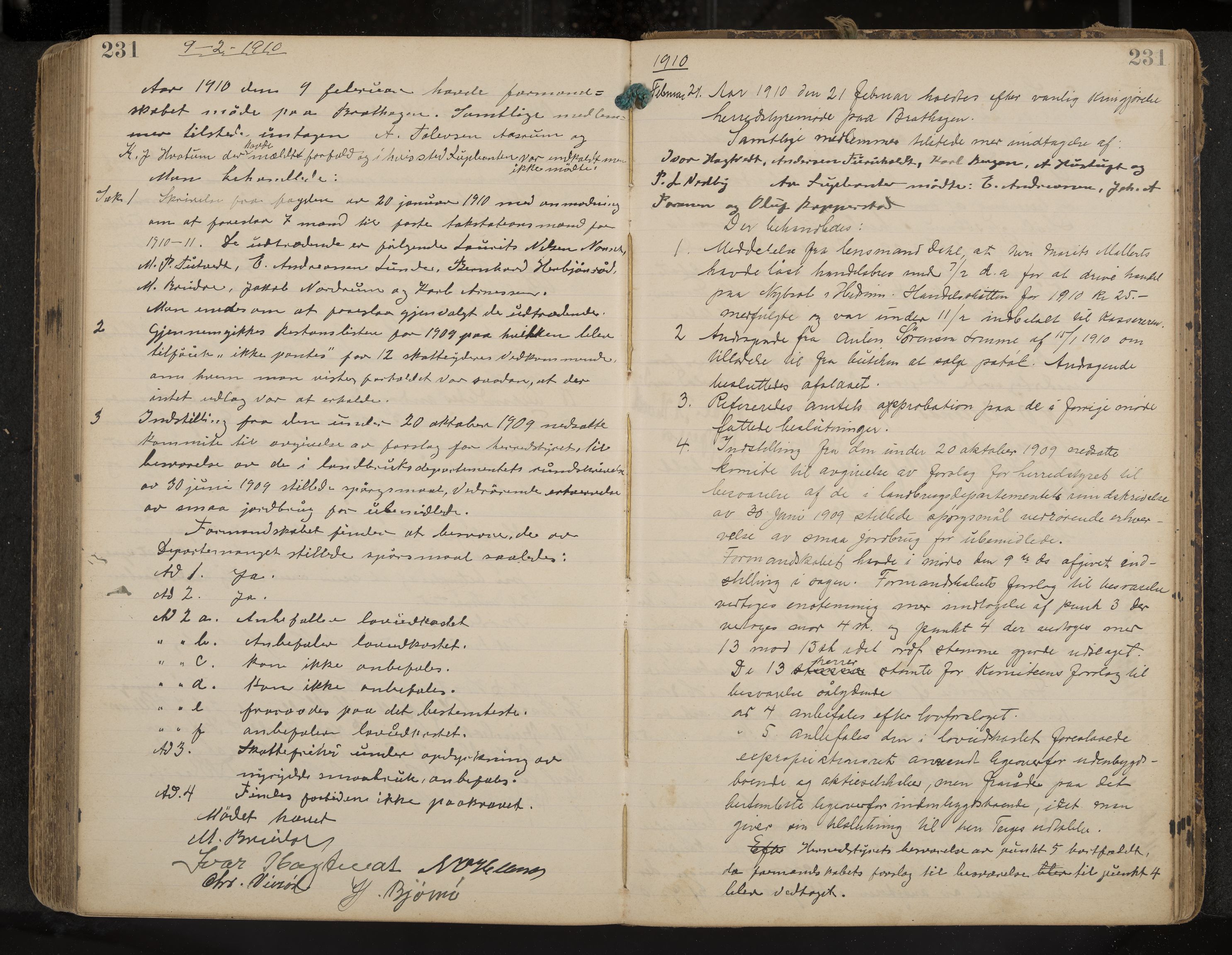 Hedrum formannskap og sentraladministrasjon, IKAK/0727021/A/Aa/L0005: Møtebok, 1899-1911, p. 231