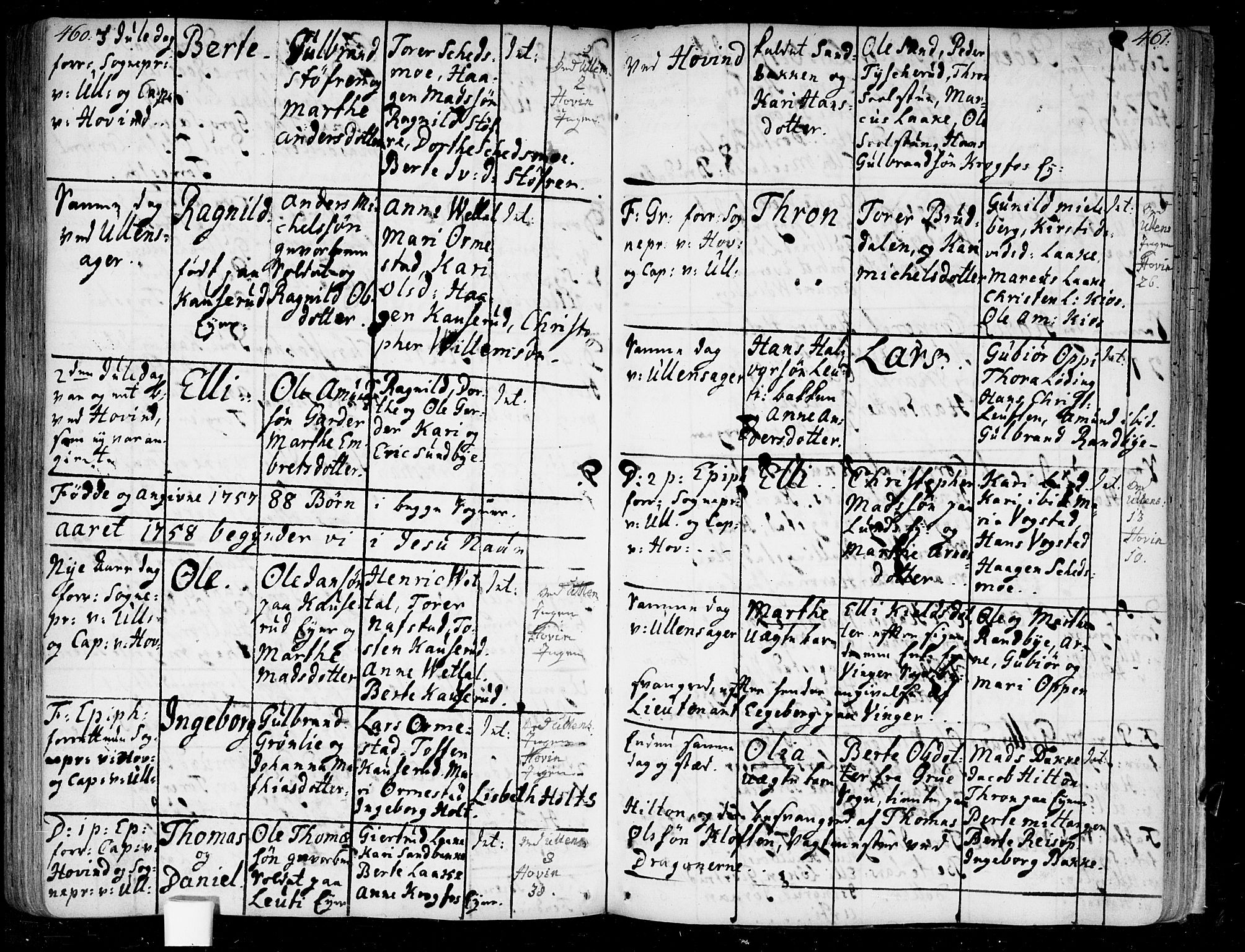 Ullensaker prestekontor Kirkebøker, AV/SAO-A-10236a/F/Fa/L0005: Parish register (official) no. I 5, 1733-1762, p. 460-461