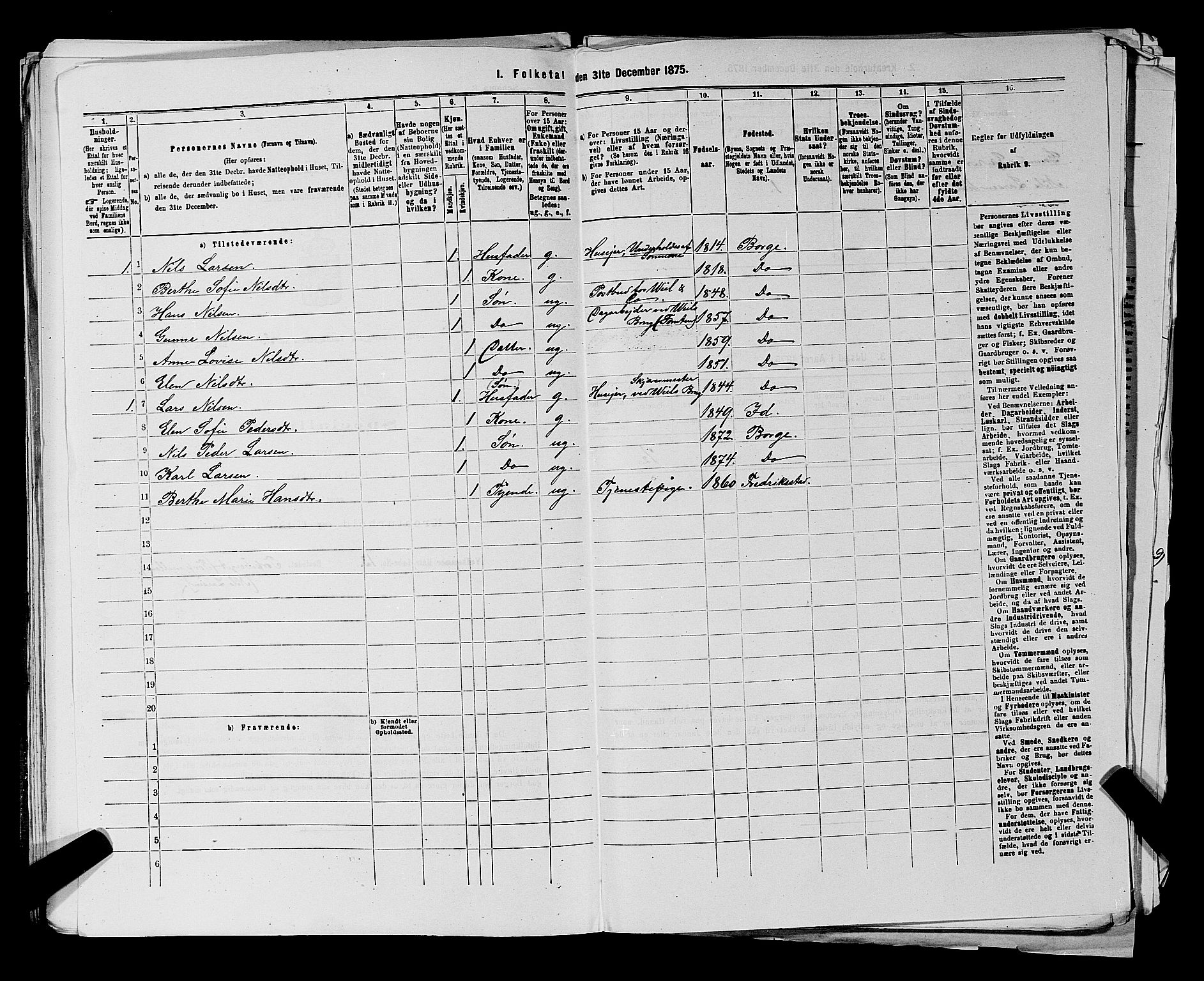 RA, 1875 census for 0113P Borge, 1875, p. 486