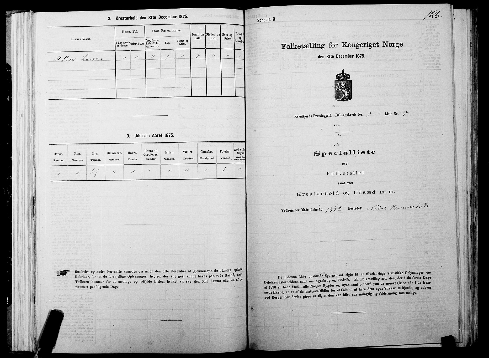 SATØ, 1875 census for 1911P Kvæfjord, 1875, p. 3126