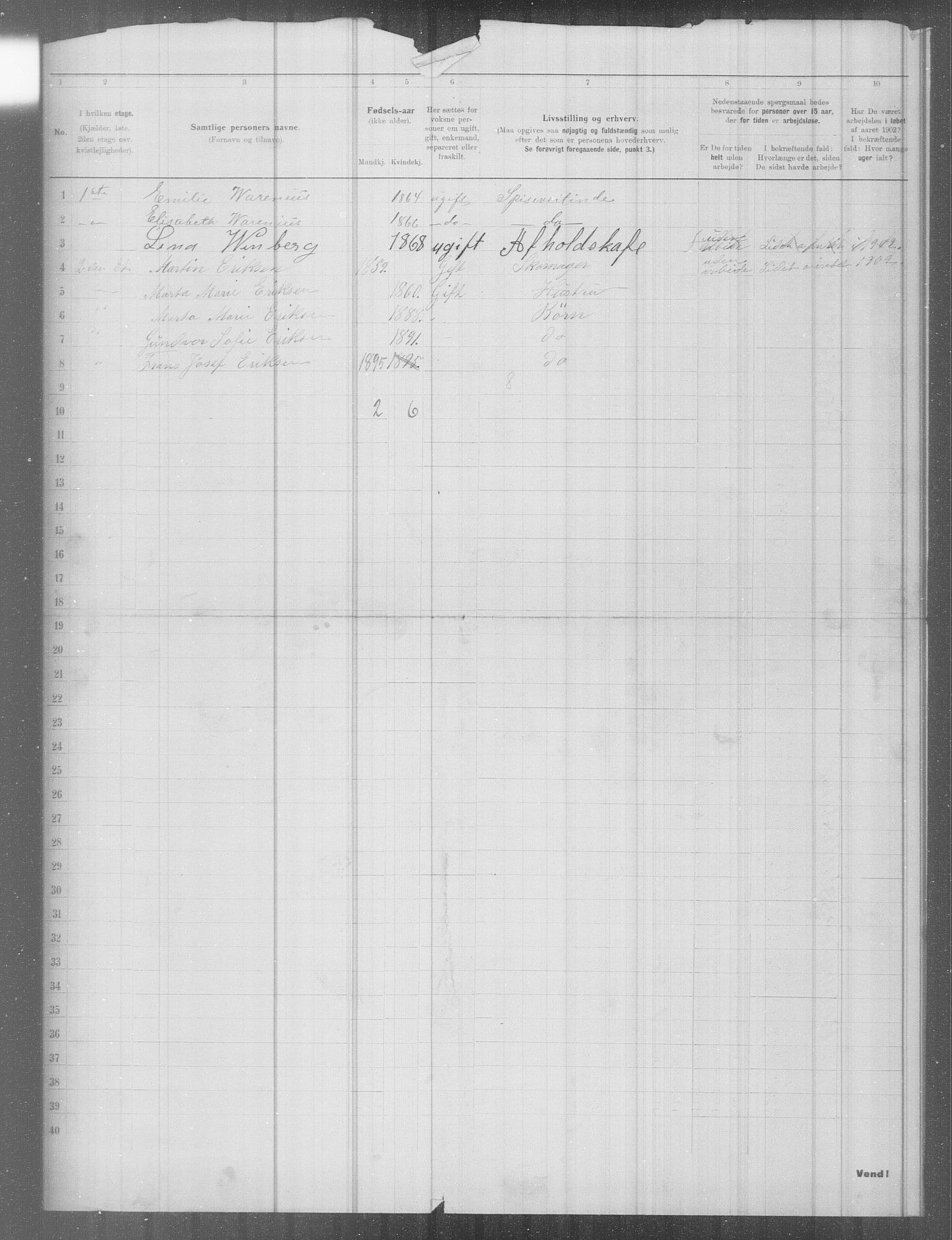 OBA, Municipal Census 1902 for Kristiania, 1902, p. 6809