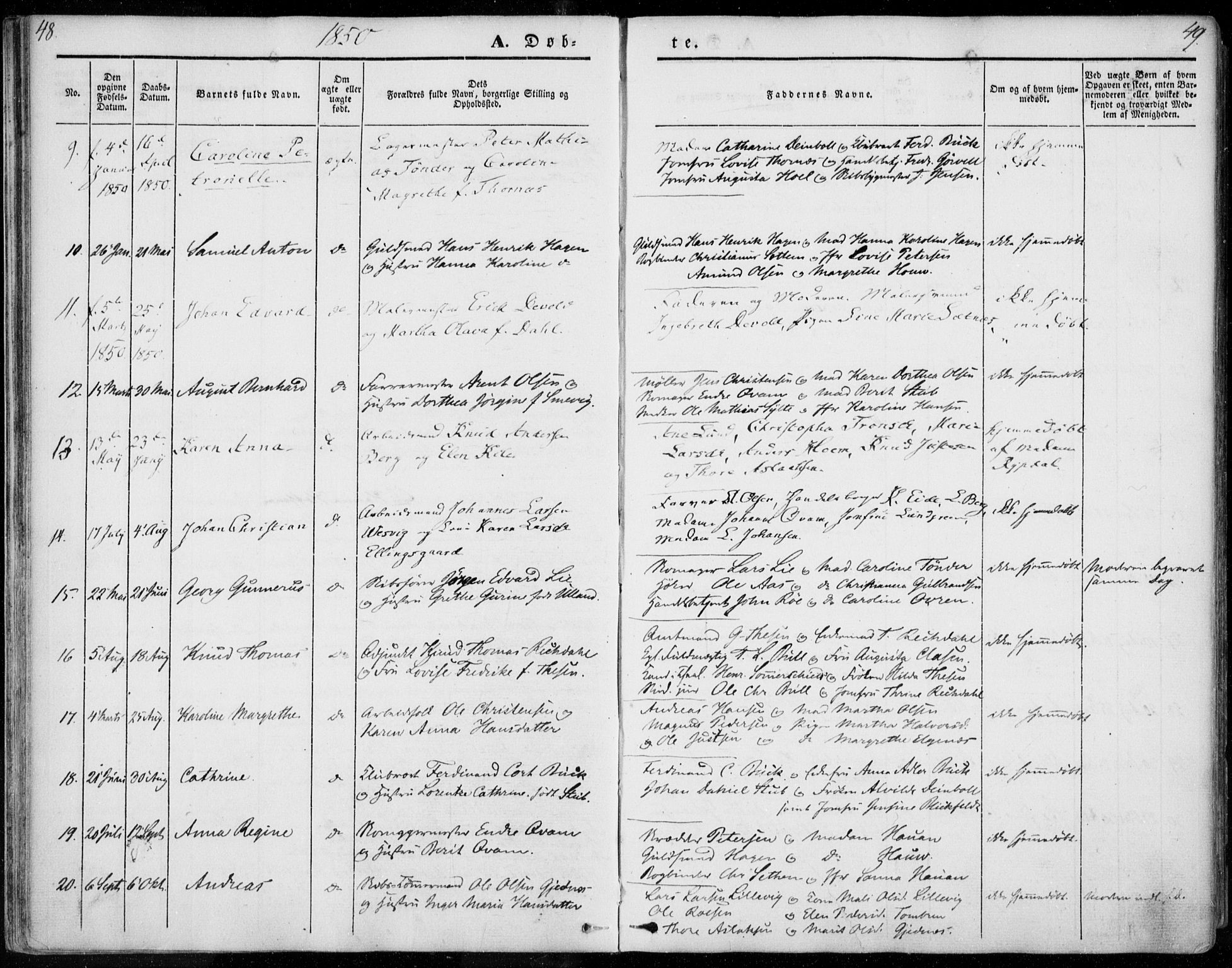 Ministerialprotokoller, klokkerbøker og fødselsregistre - Møre og Romsdal, SAT/A-1454/558/L0689: Parish register (official) no. 558A03, 1843-1872, p. 48-49