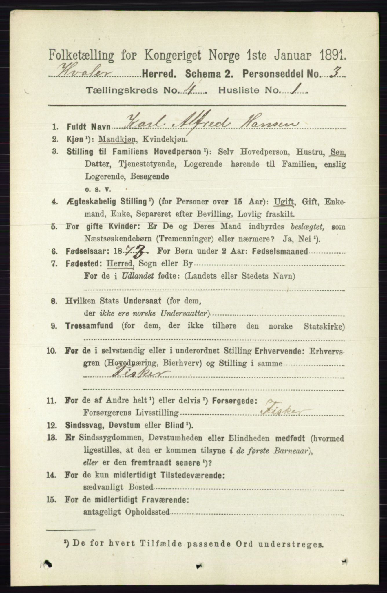 RA, 1891 census for 0111 Hvaler, 1891, p. 2641