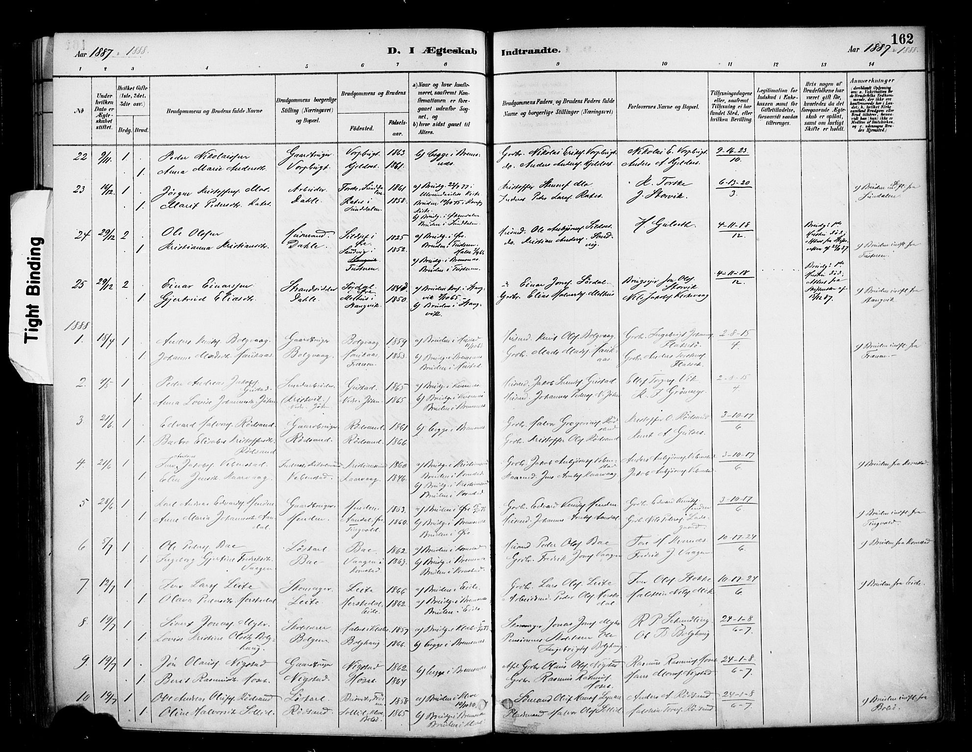 Ministerialprotokoller, klokkerbøker og fødselsregistre - Møre og Romsdal, SAT/A-1454/569/L0819: Parish register (official) no. 569A05, 1885-1899, p. 162