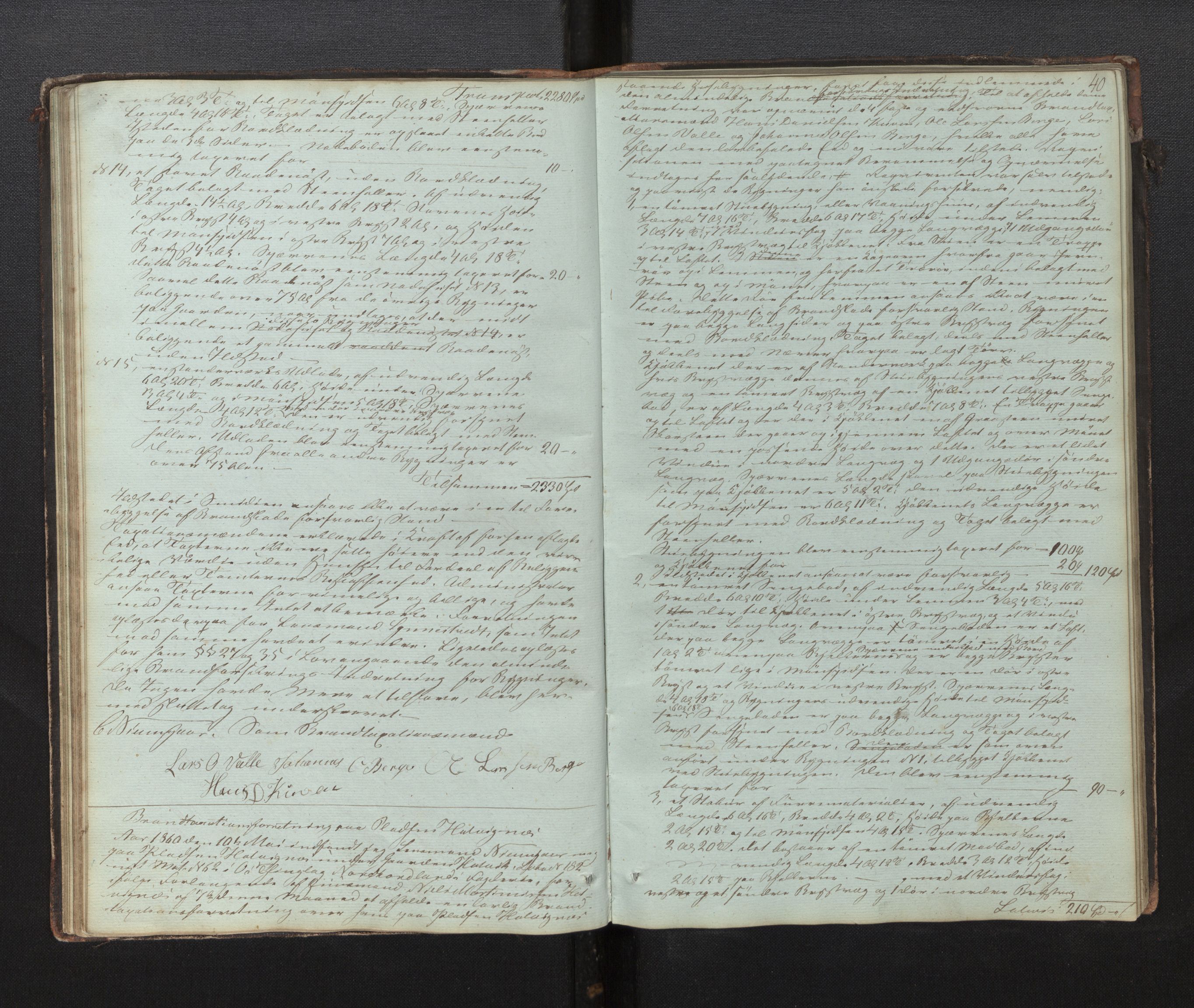 Lensmannen i Os, AV/SAB-A-34101/0012/L0001: Branntakstprotokoll, 1846-1873, p. 39b-40a